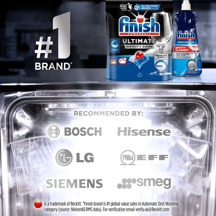 Finish Ultimate Infinity Shine Dishwasher Tablets Bulk - Fresh Scent, 80 Tablets