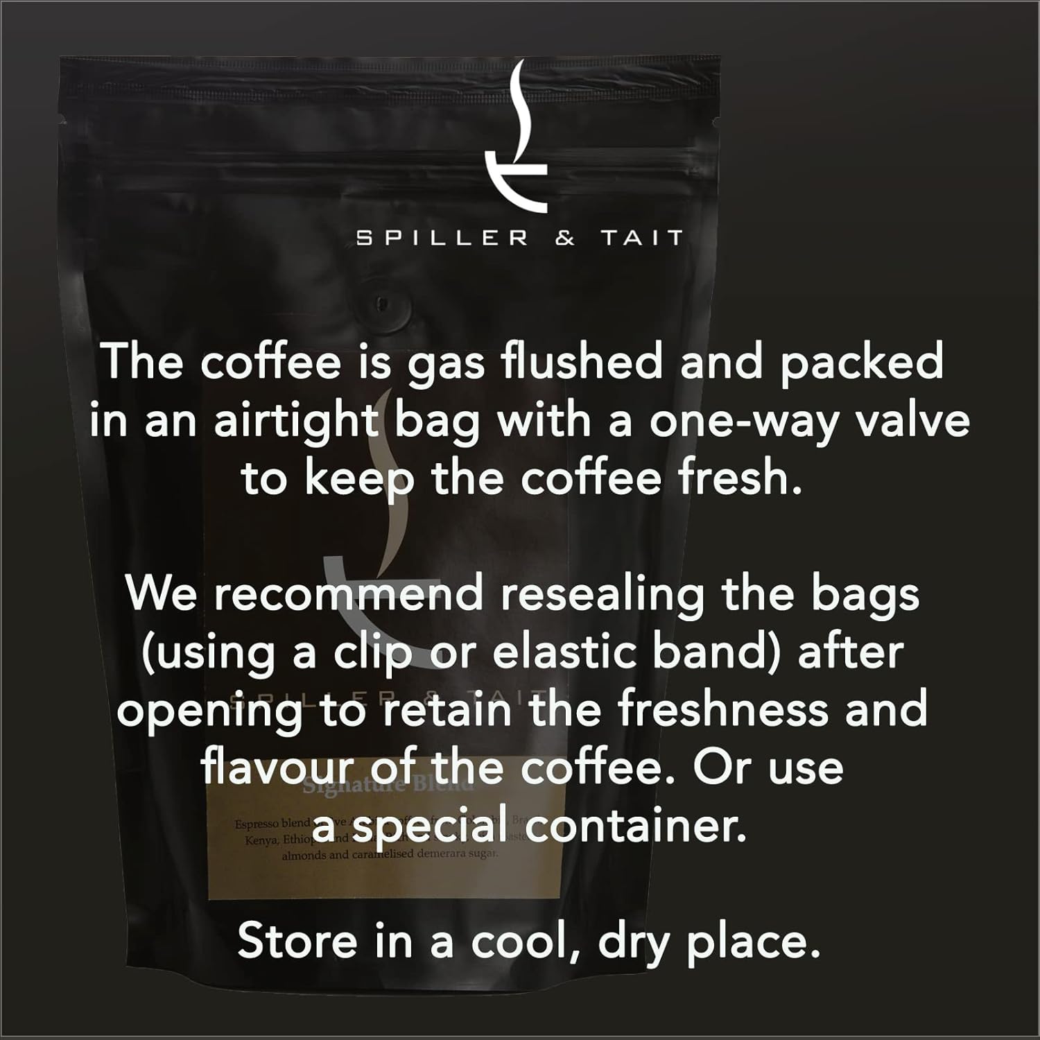 Spiller & Tait Signature Blend - Award-Winning Whole Bean Coffee 1kg 7