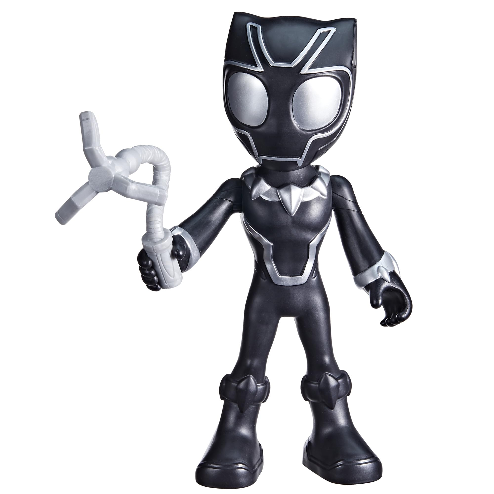 SPIDEY AND HIS AMAZING FRIENDS Black Panther Action Figure - 22.5 cm | Poseable | Includes Grappling Hook 1