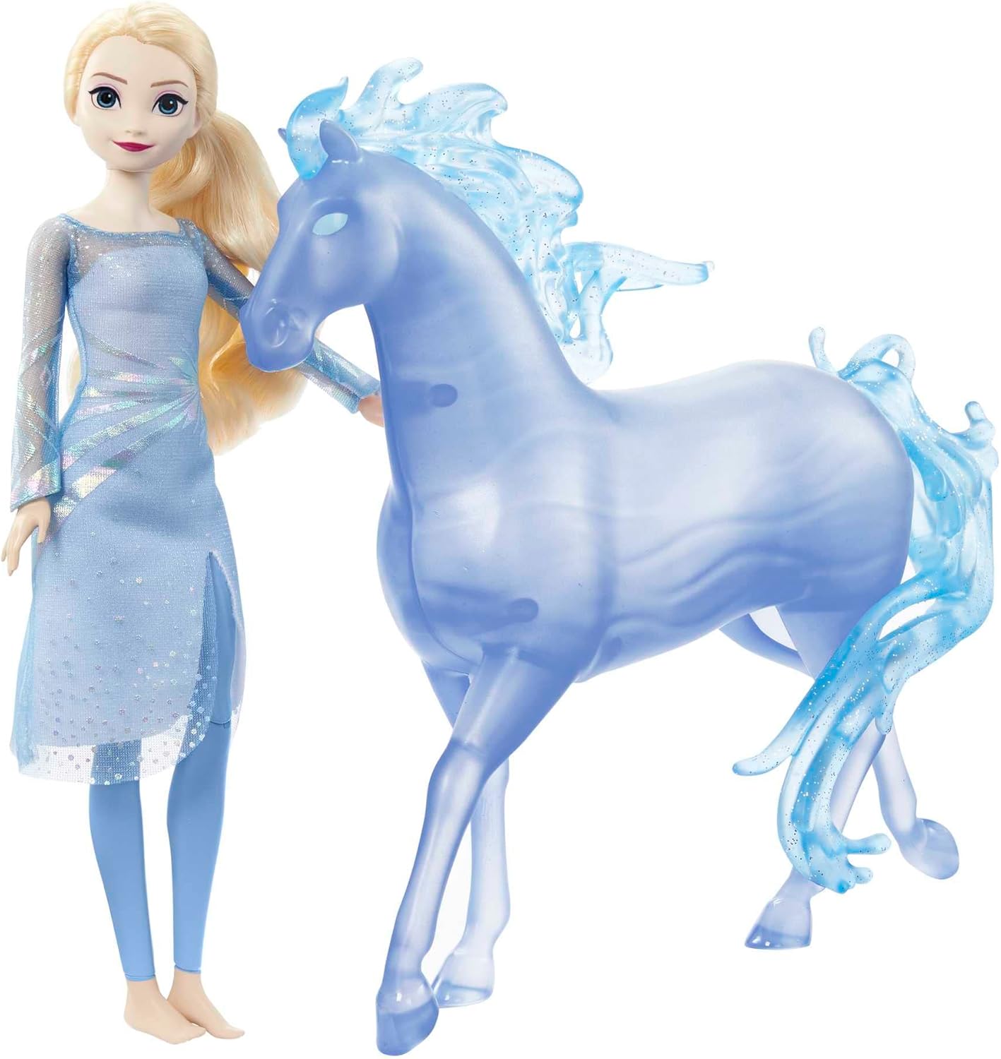 Disney Frozen 2 Elsa Fashion Doll with Water Nokk Figure - Posable Doll & Mythical Horse Playset for Kids 5