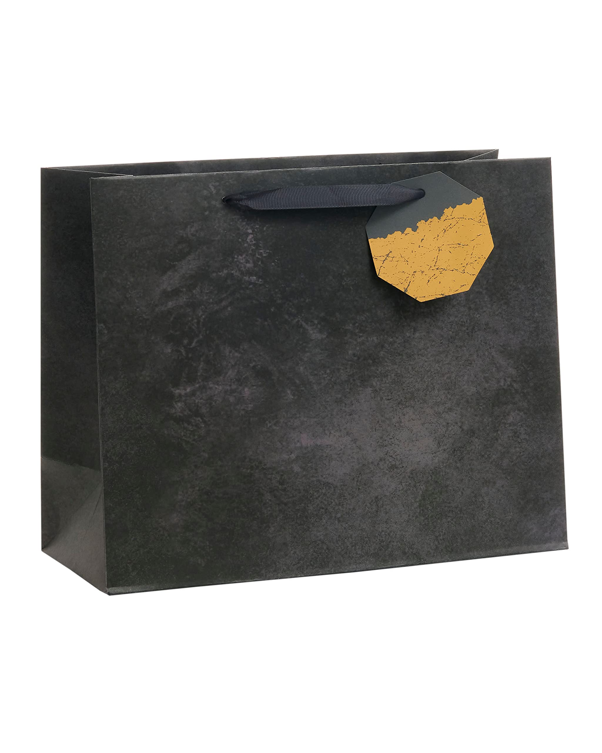 UK Greetings Large Gift Bag for Him/Her/Friend - For Birthdays, Valentine's Day & Other Events - Black Design