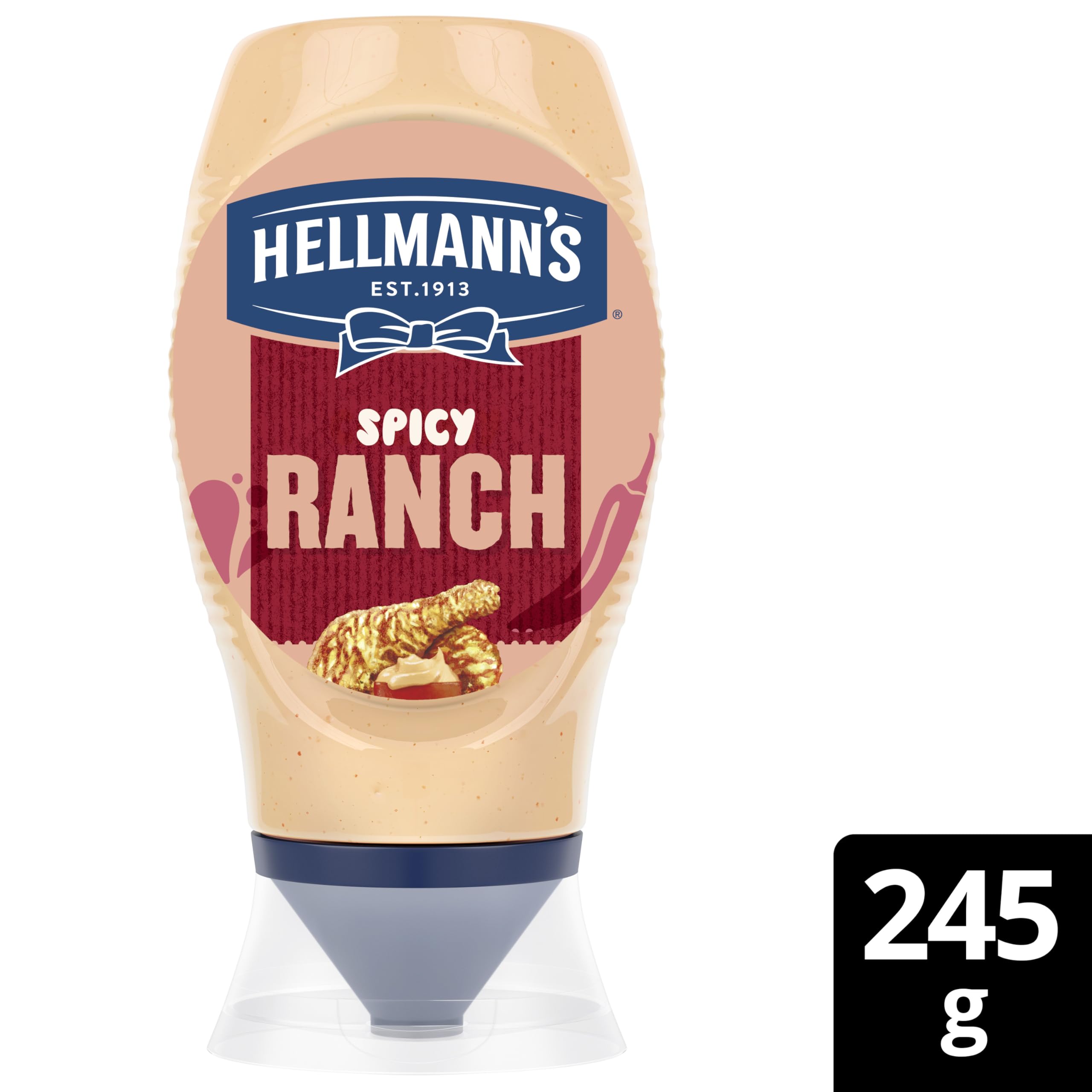 Hellmann's Spicy Ranch Sauce – Cremige Buttermilch-Chili-Sauce, 100 % recycelbare Flasche