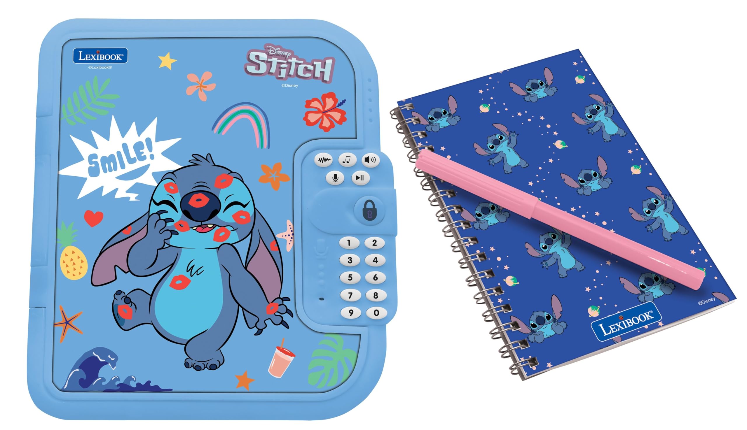 Lexibook Disney Stitch Electronic Secret Diary - Password Protected with Pen, Voice Recorder & Sound Effects, Blue 11
