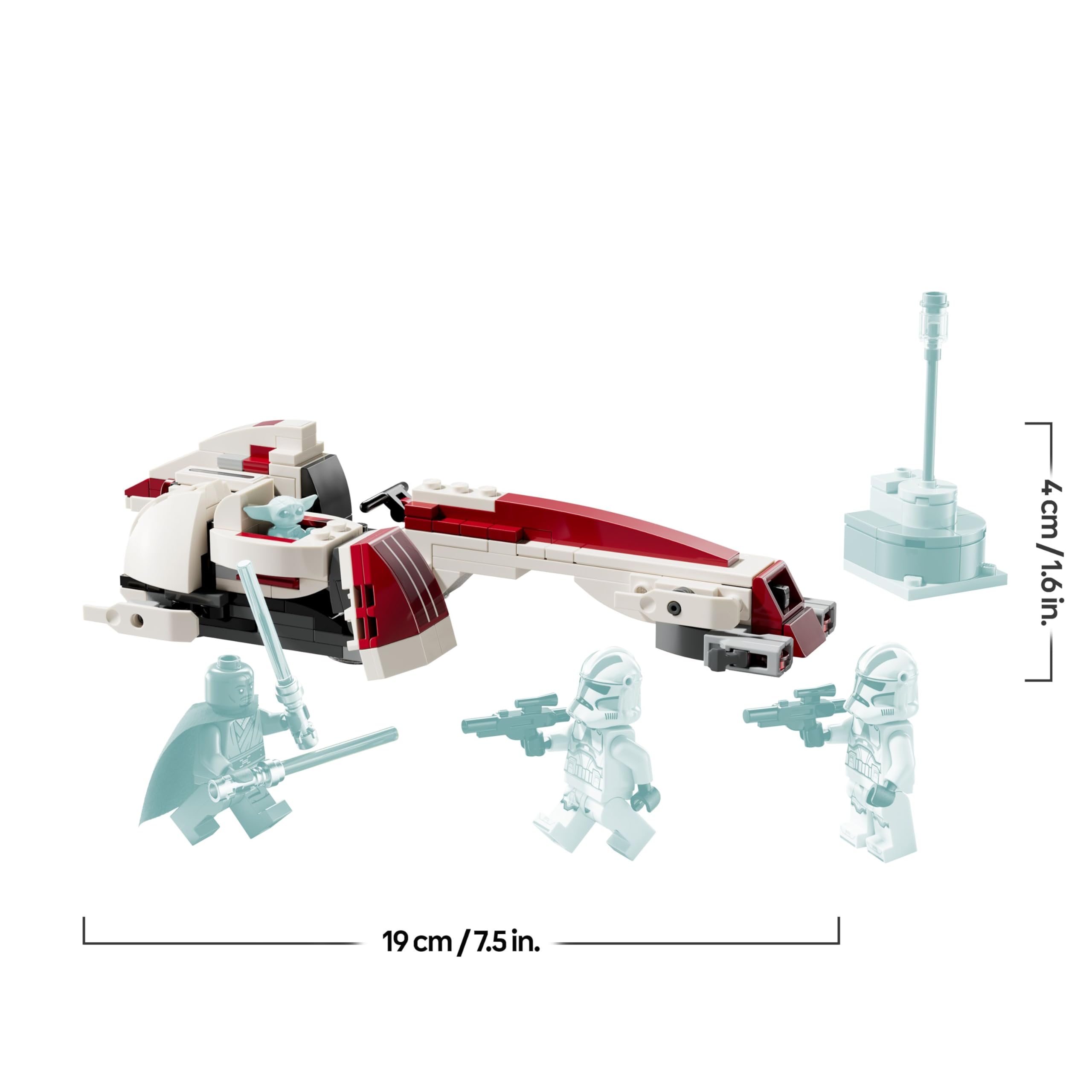 LEGO Star Wars BARC Speeder Escape Set 75378 - Building Toy with Kelleran Beq, Grogu & Clone Troopers 12