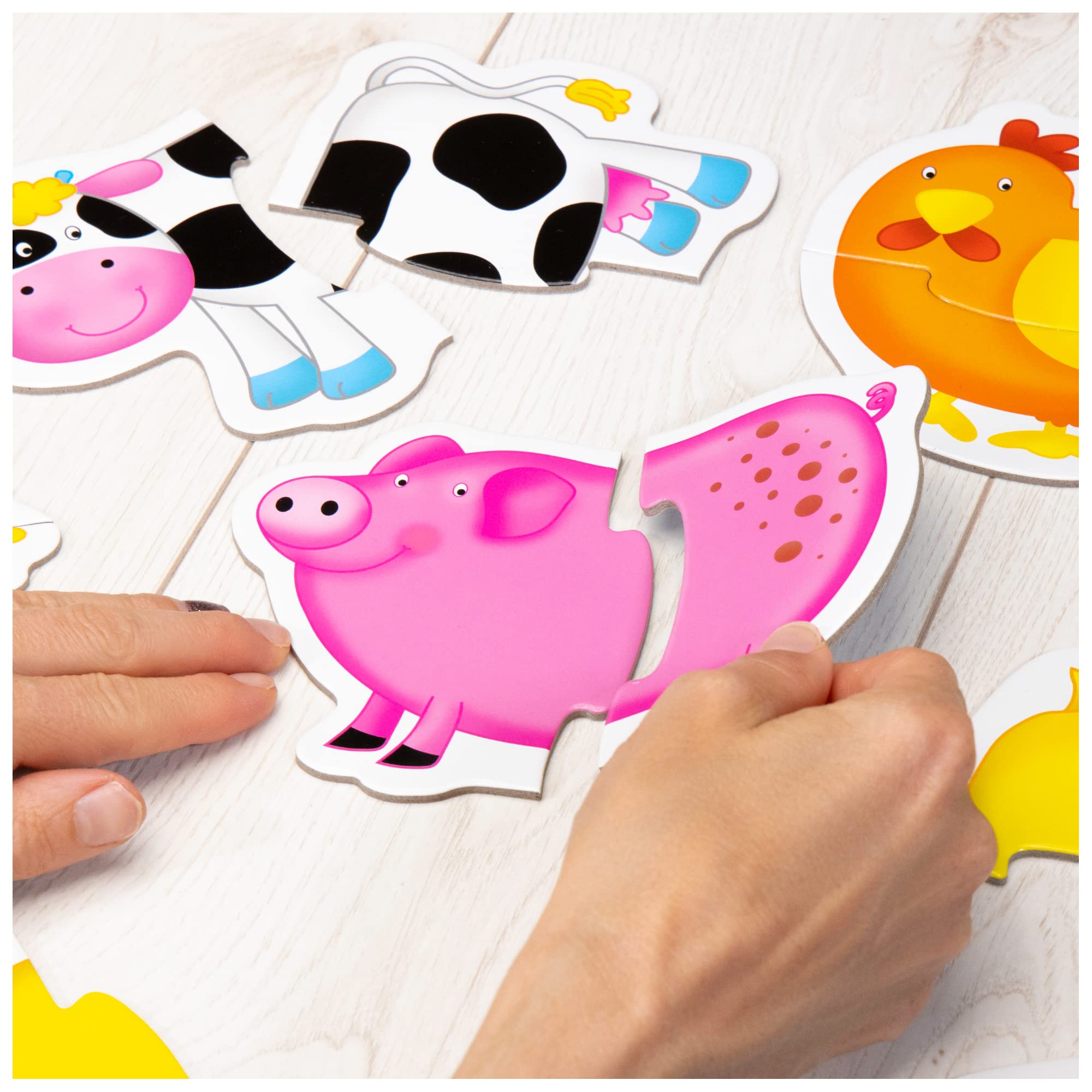 Galt Toys Baby Puzzles - Farm Theme 2-Piece Jigsaw Puzzles for Toddlers Ages 18 Months+ 3