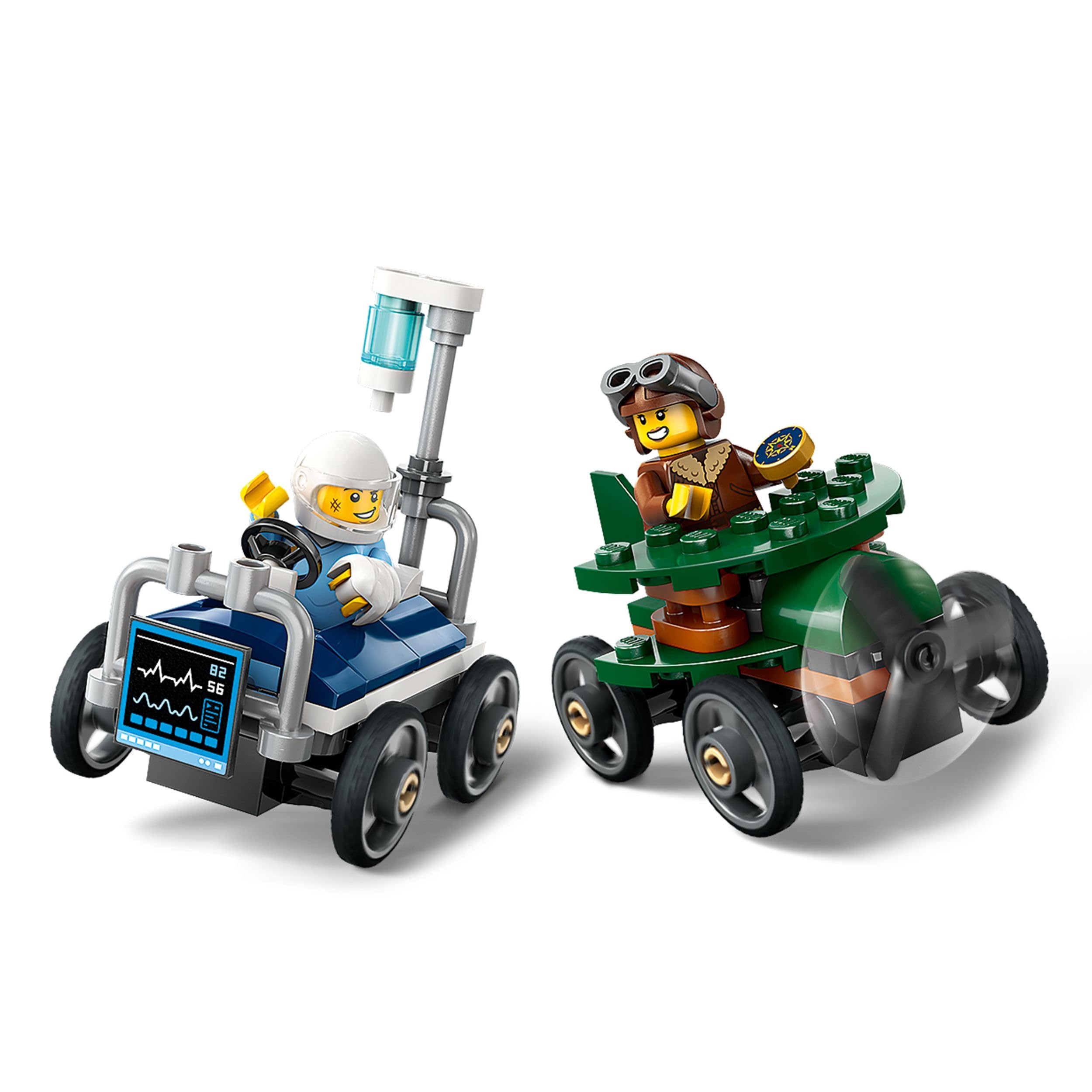 LEGO City Aeroplane vs. Hospital Bed Race Car Pack - Building Set for 5+ 4