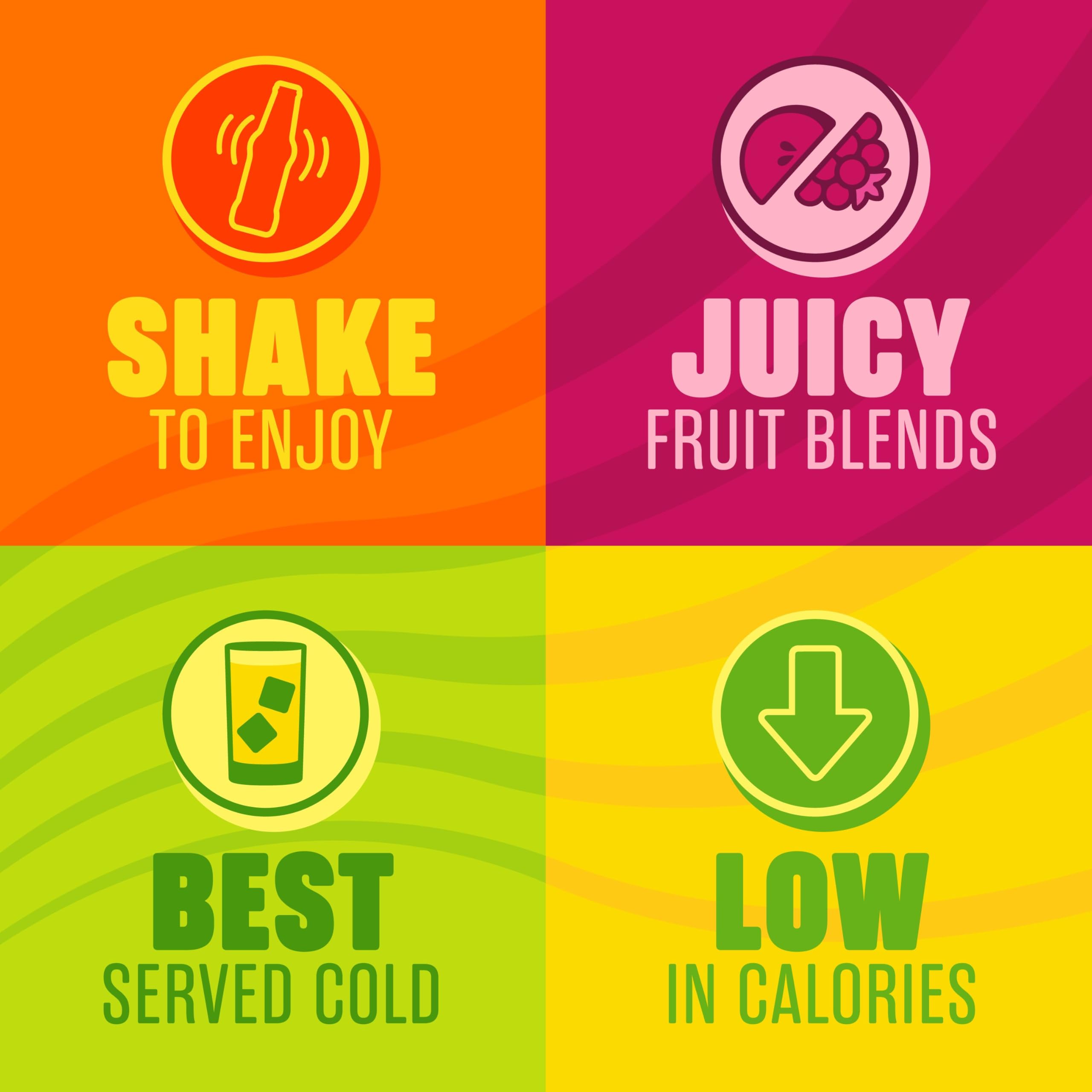 J2O Orange & Passion Fruit Juice - 4 x 250ml Cans | Low Calorie 5