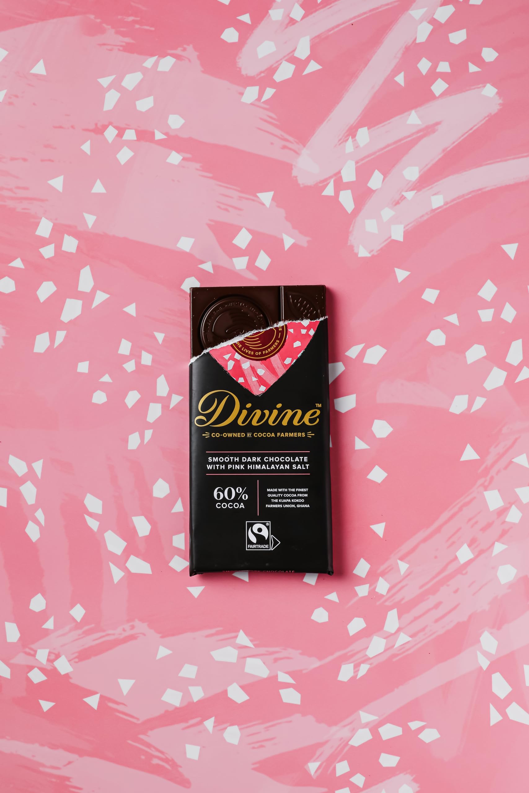 Divine - 60% Dark Chocolate with Pink Himalayan Salt (90 g) 3