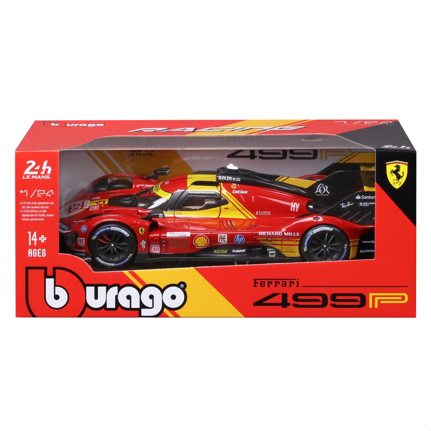 Bburago Ferrari 499P Le Mans Hypercar #50 (2024) Diecast Model - 1:24 Scale 8