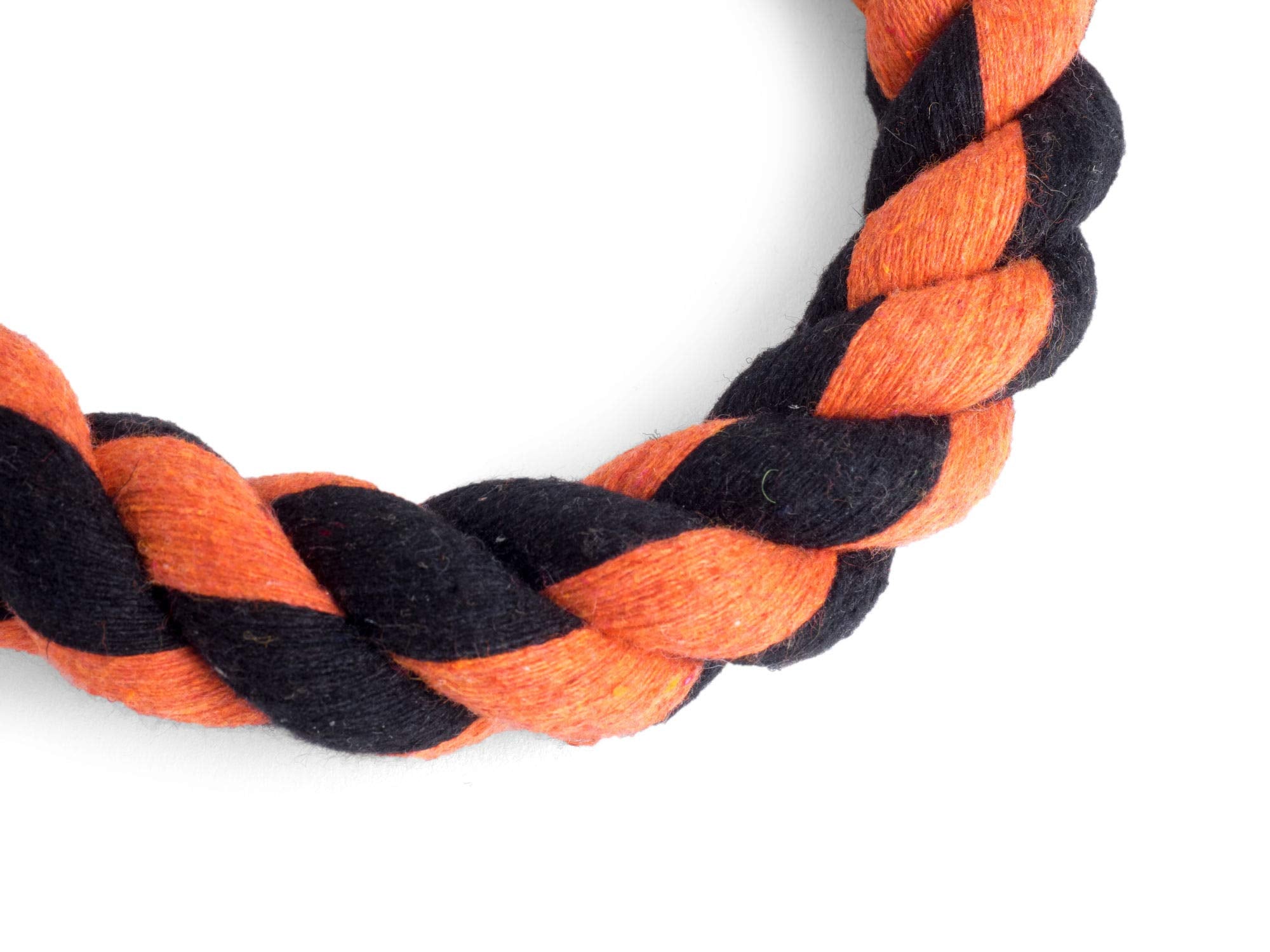 Petface Seriously Strong Figure of 8 Rope Dog Toy - Durable Cotton Blend | Black, Orange 4