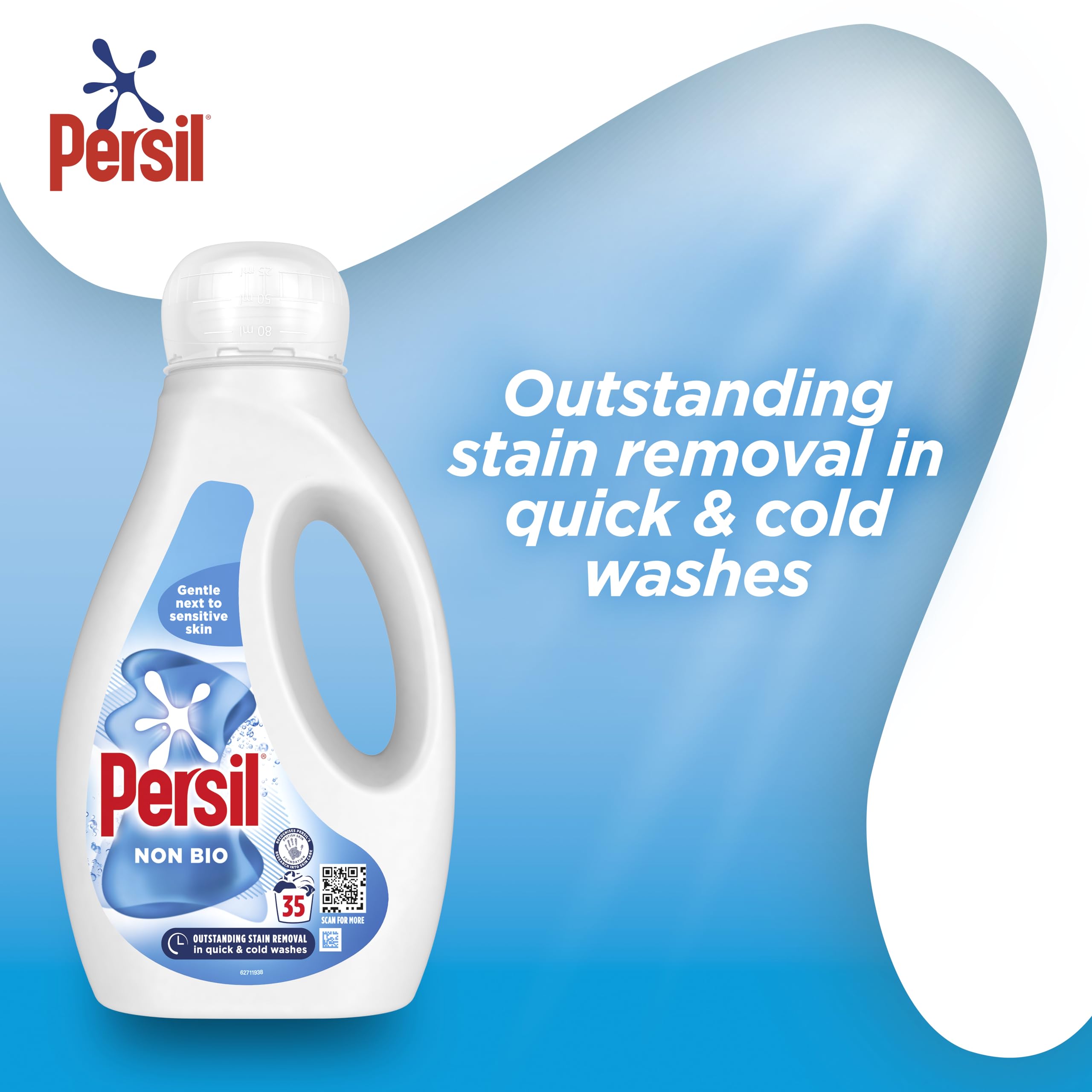 Persil Non Bio Laundry Washing Liquid Detergent - Gentle on Sensitive Skin | 945 ml 3