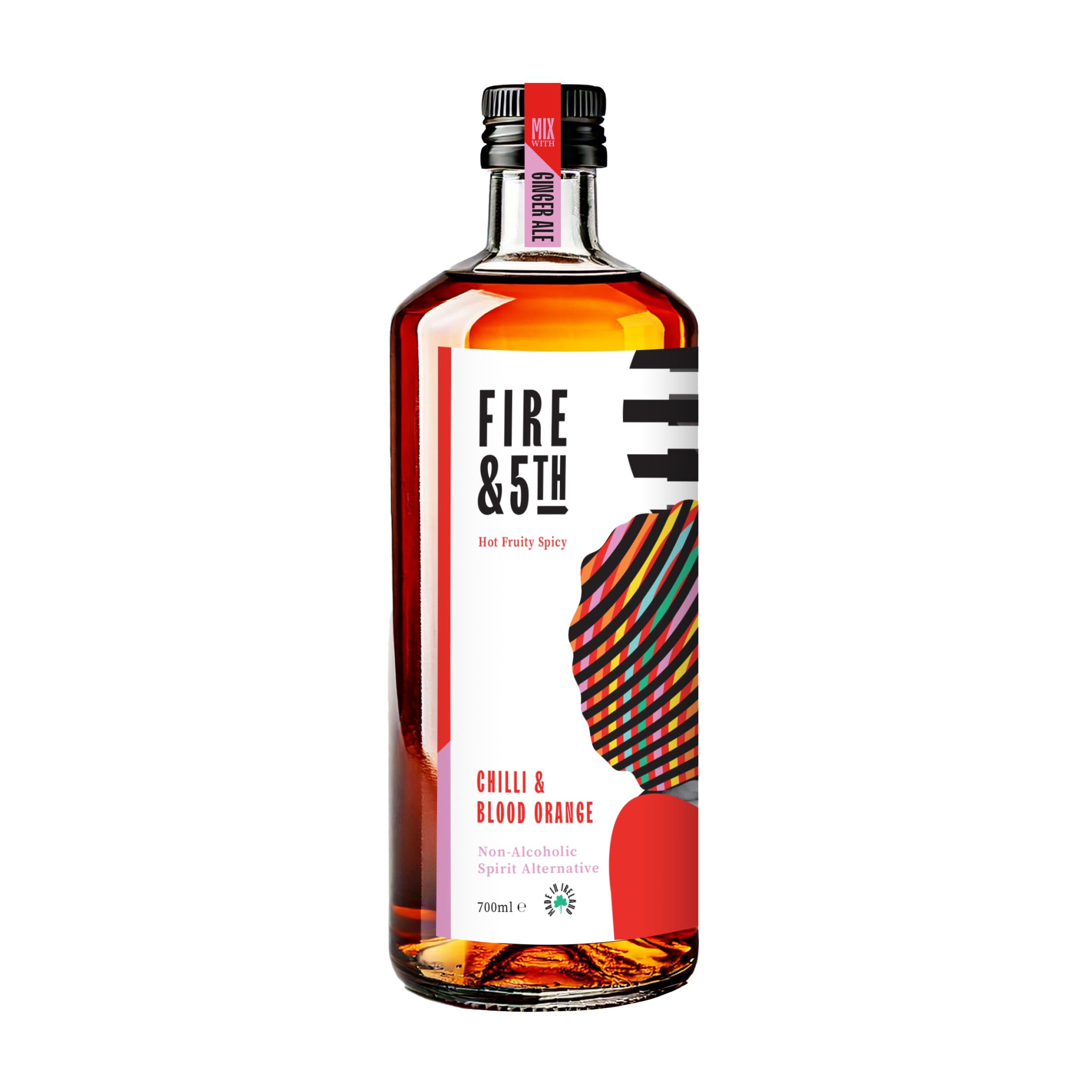 Fire & 5th Alcohol Free Spirit Alternative - Chilli & Blood Orange Flavor | Natural Botanicals 1