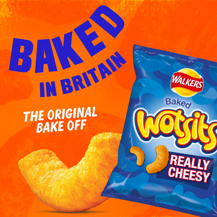 Walkers Wotsits Really Cheesy Snacks, 22.5g (Case of 32)