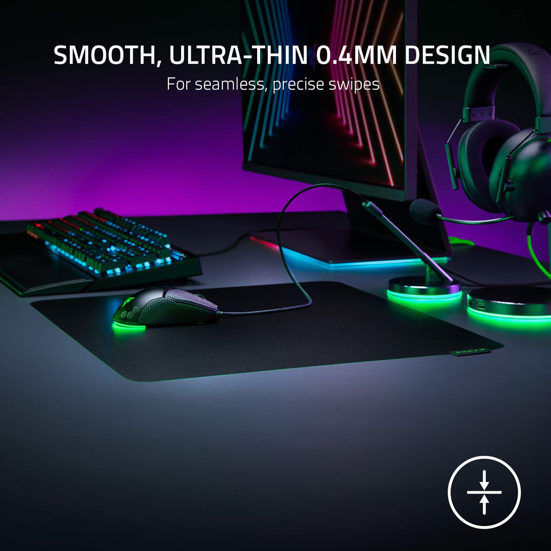 Razer Sphex V3 - Ultra-Thin Gaming Mouse Mat (Large, 0.4mm, Black, Polycarbonate, Adhesive Base)