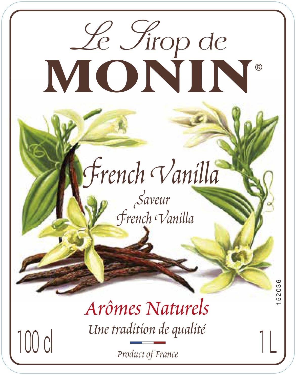 MONIN French Vanilla Syrup 1L - Vegan, Allergen-Free, Natural Flavours for Coffee & Cocktails 6