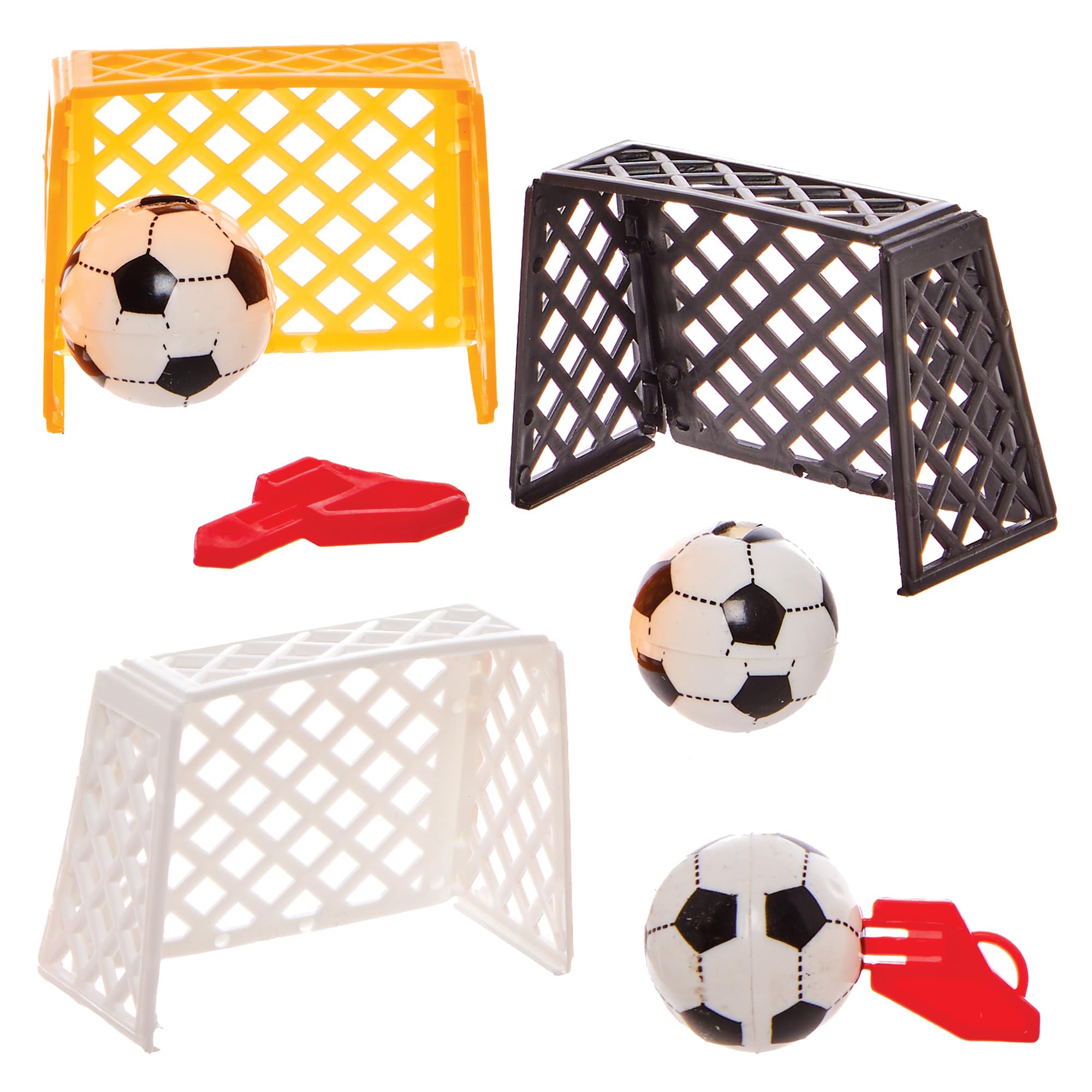 Baker Ross FN210 Mini Football Goal Set - Pack of 8 Multicolour Table Top Sports Toys 1