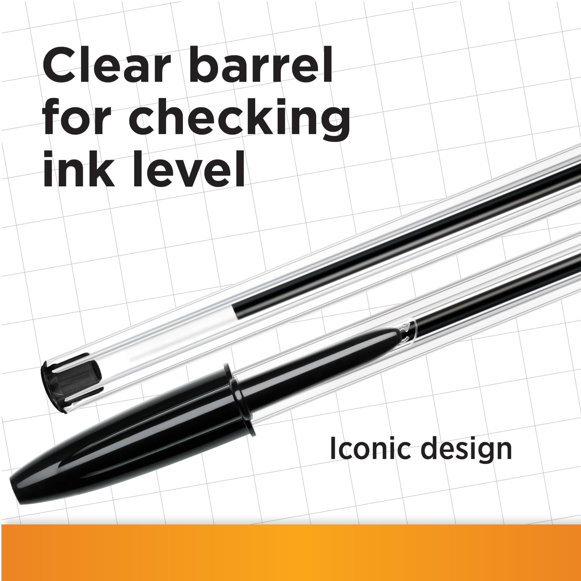 BIC Cristal Original Ballpoint Pens Medium Tip (1 mm) – Black, Box of 10 7