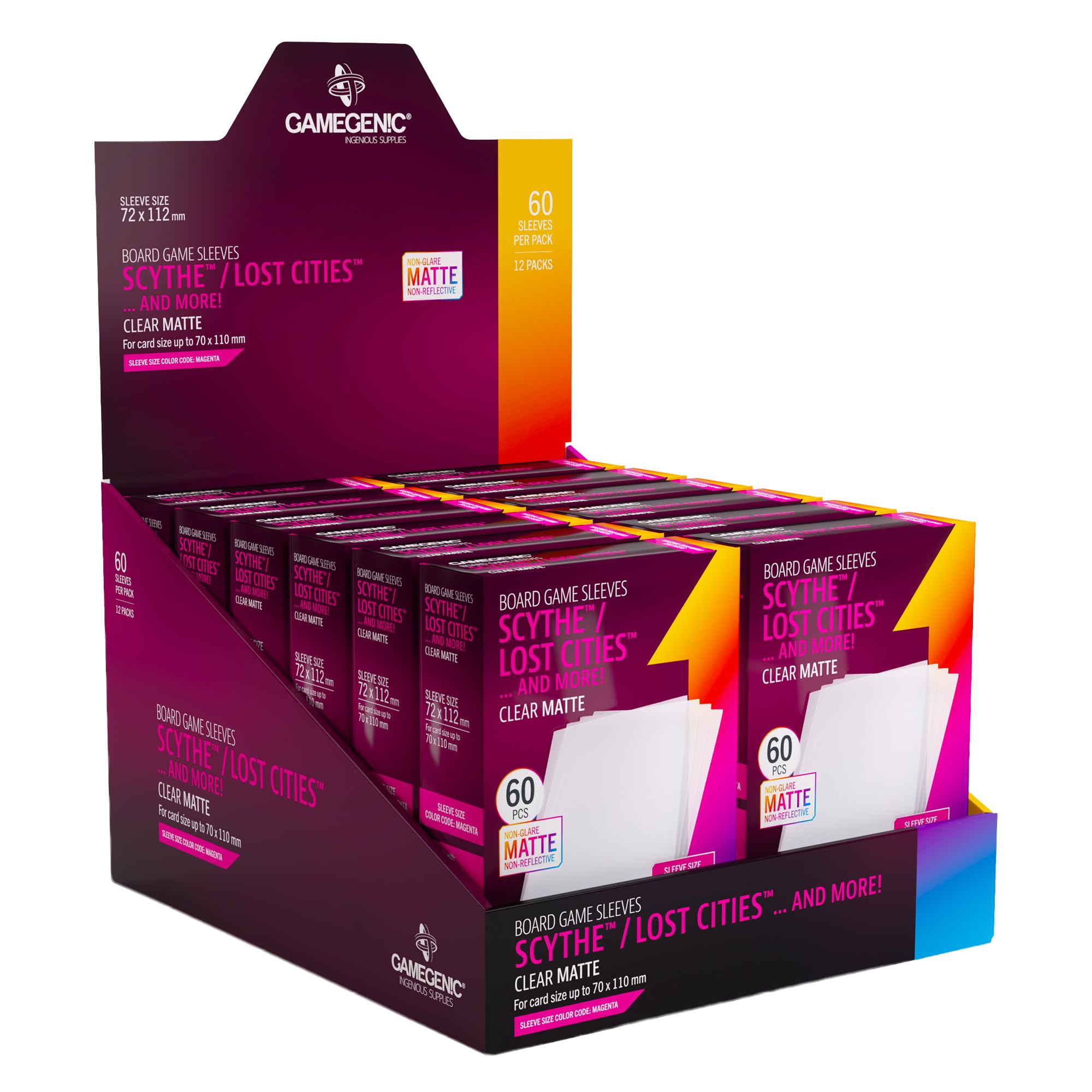 Gamegenic Matte Card Sleeves - 60 Count, 72 x 112 mm 2