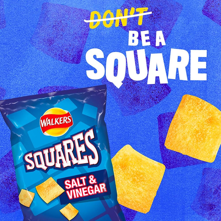 Walkers Squares Variety Multipack Snacks Crisps 6x22g