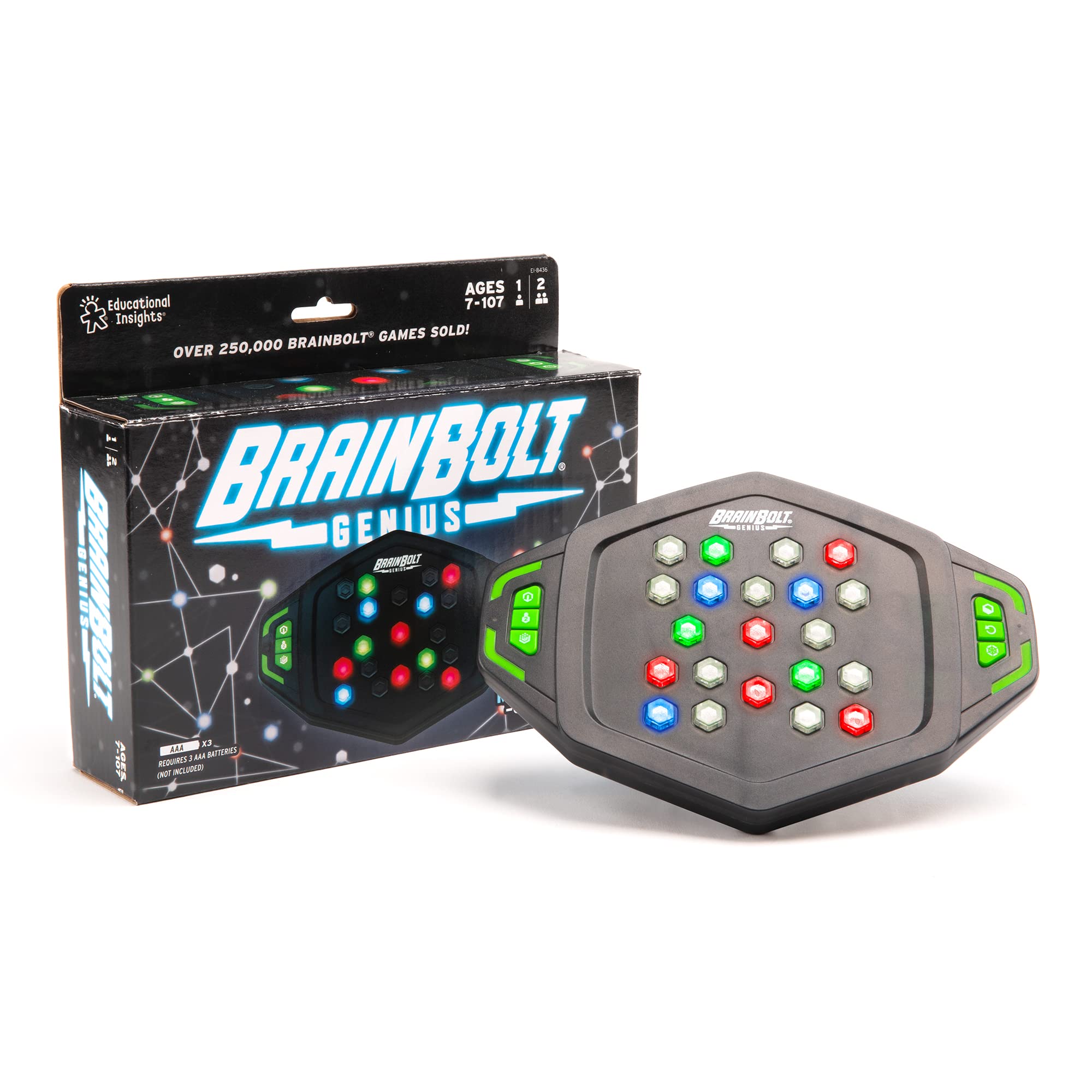 Learning Resources BrainBolt Genius - Electronic Memory Game for Kids & Adults Ages 7+ 8