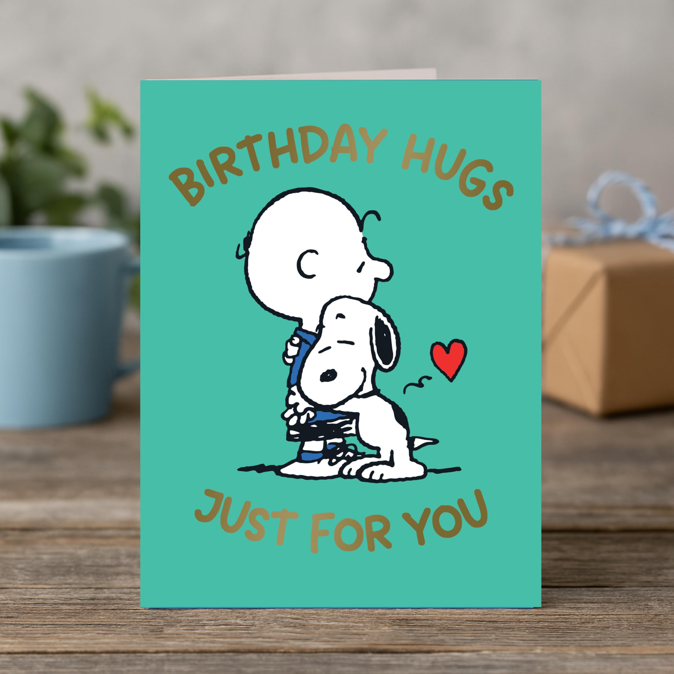 Danilo Promotions LTD Peanuts Snoopy Birthday Card 'Birthday Hugs' | Multi Color | Unisex-Kids 4