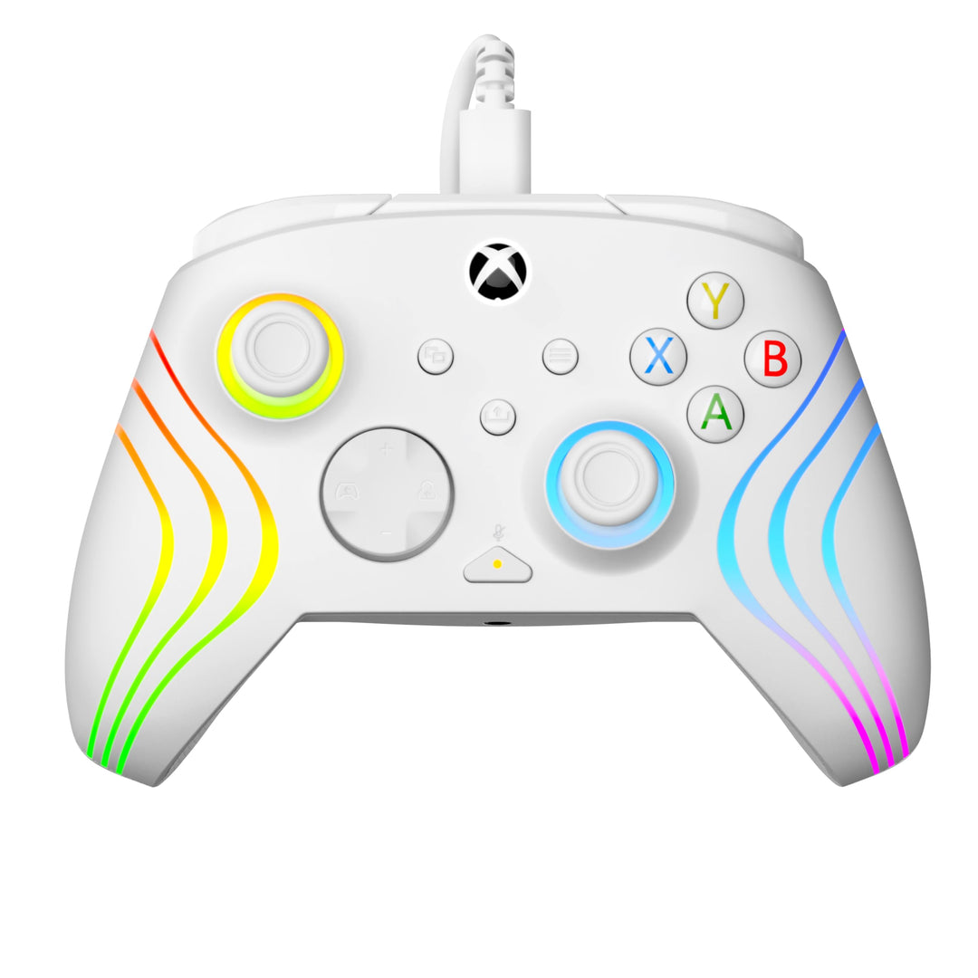 Turtle Beach Afterglow Wave White Wired RGB Gaming Controller for Xbox & PC
