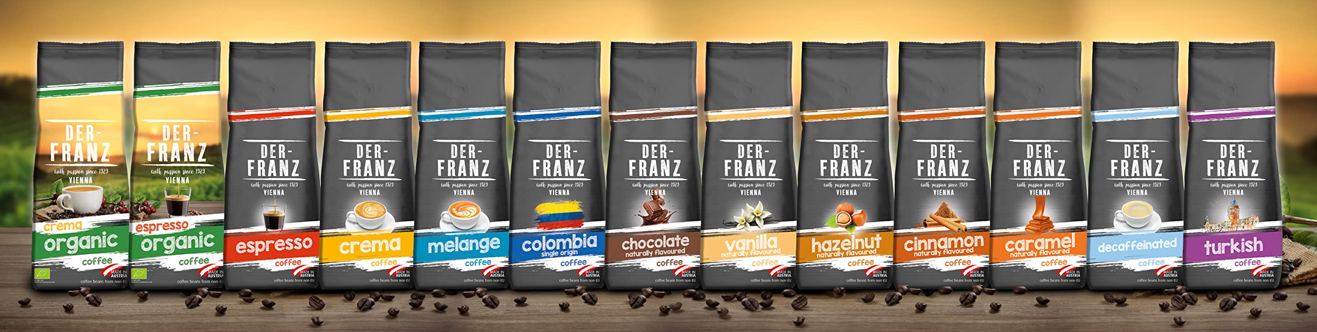 Der-Franz Colombia Single Origin Roasted Whole Coffee Beans - 3 x 500g Pack 5