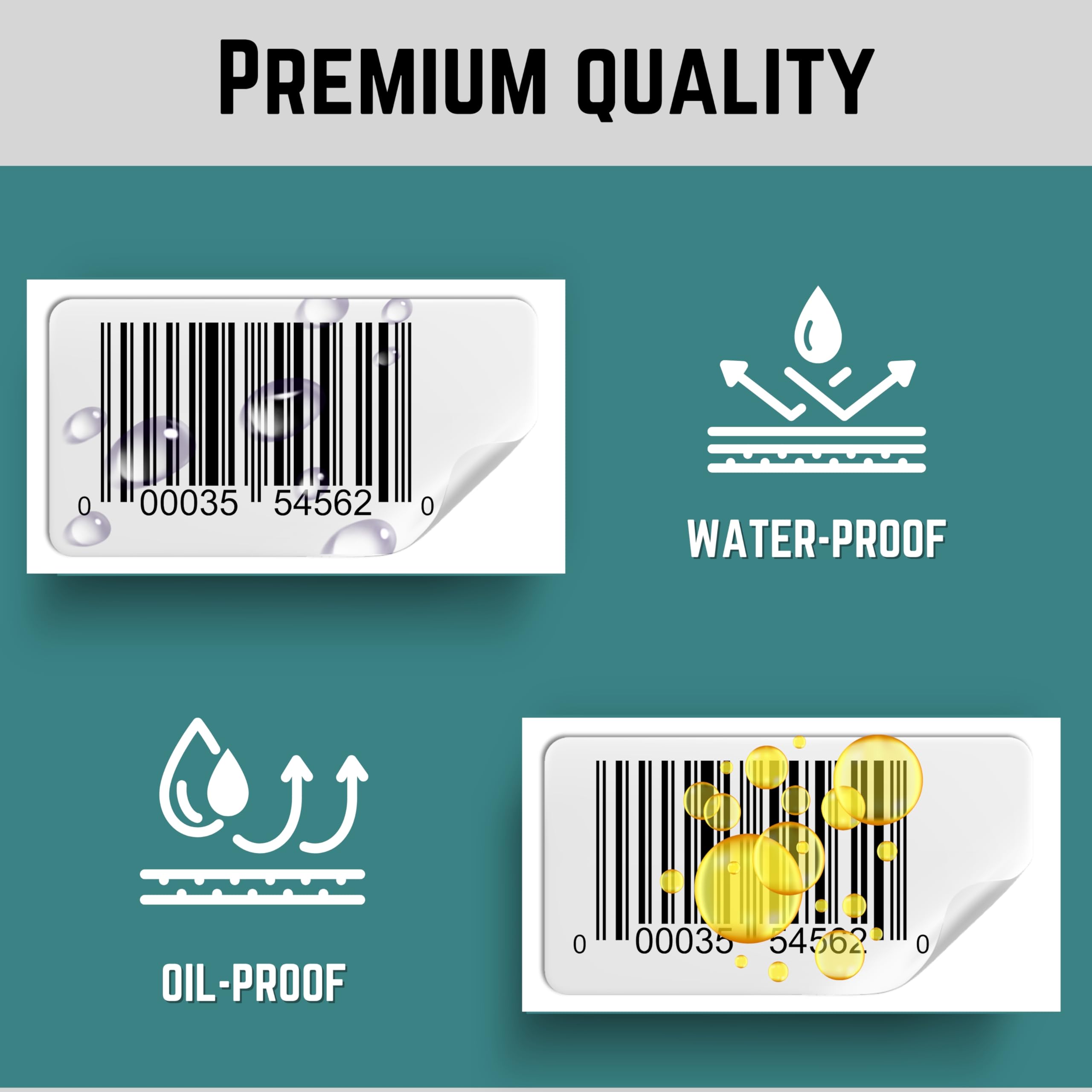 Double Dragon Direct Thermal Printer Labels - 60mm x 30mm, 1,100 Labels per Roll 3