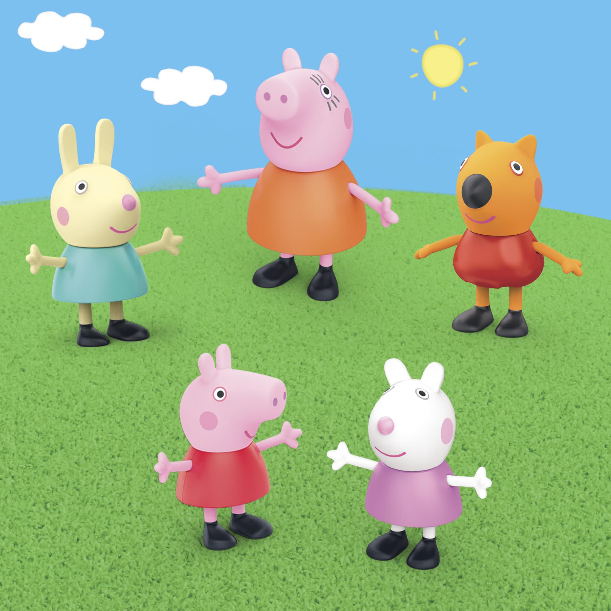 Peppa Pig Little Vehicle Set - 3 Vehicles & 5 Poseable Figures for Kids 3+ 3