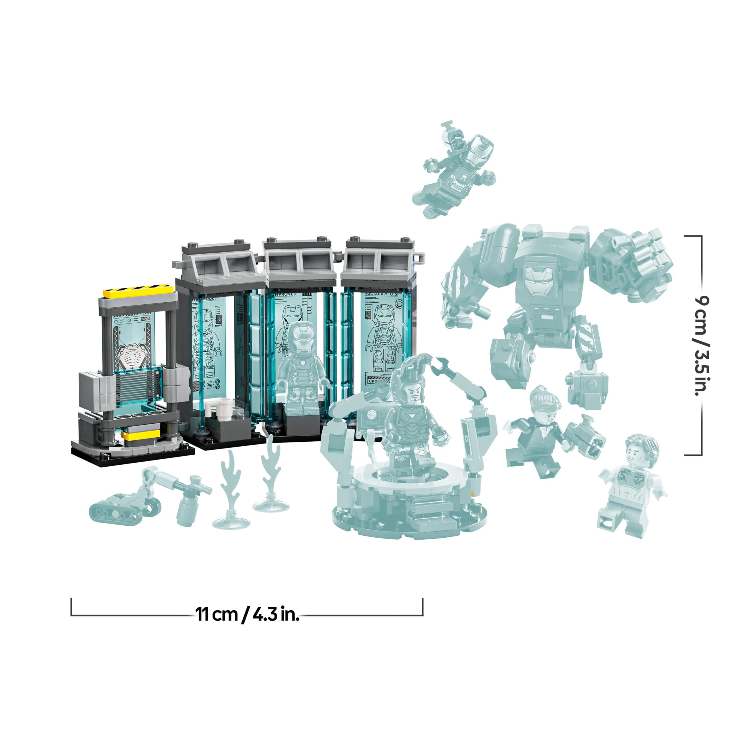 LEGO Marvel Iron Man’s Laboratory: Hall of Armour Building Set 76315 | Ages 8+ 8