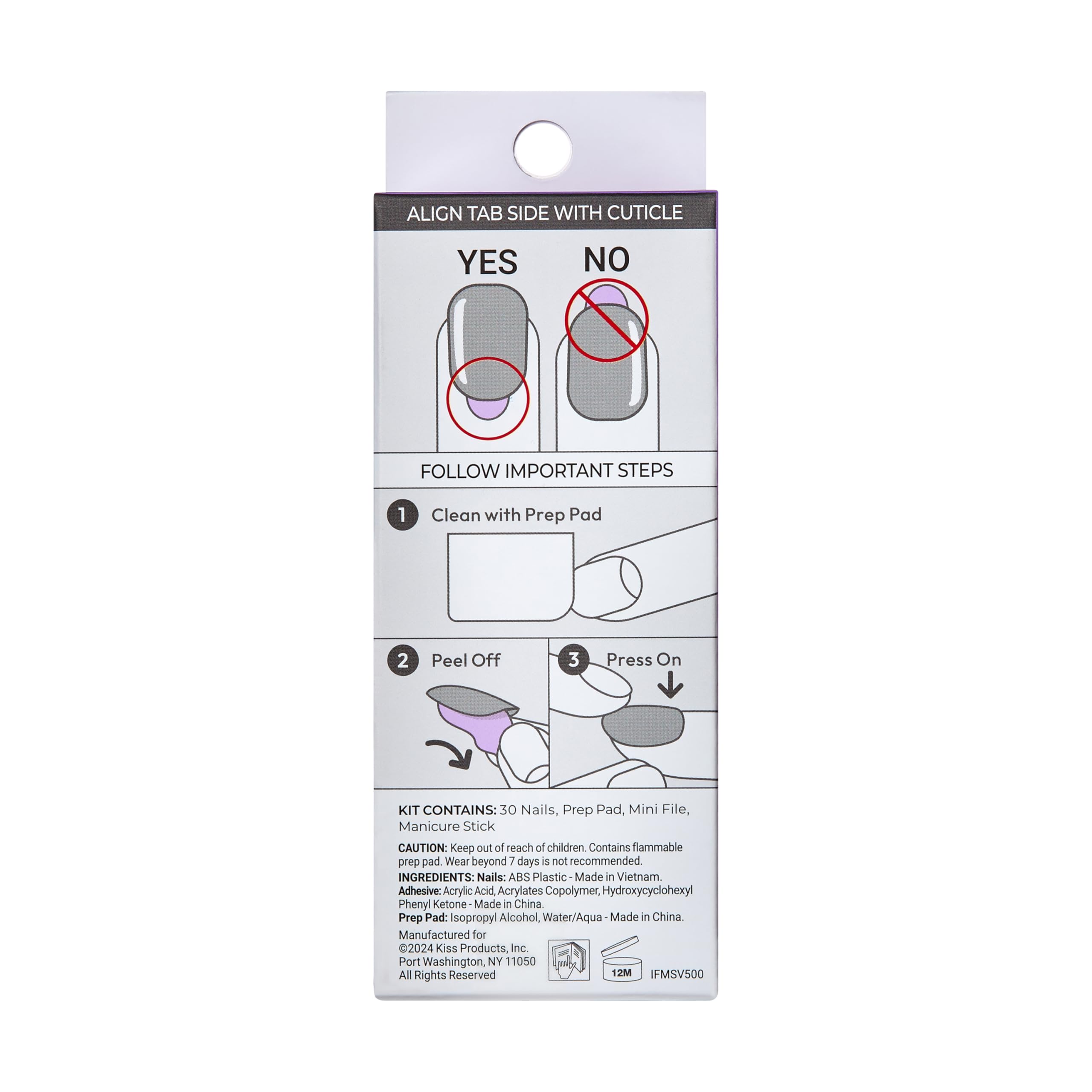 KISS imPRESS Modern French Press-On Nails - Pink Tips, Short Oval, No Glue Needed 9