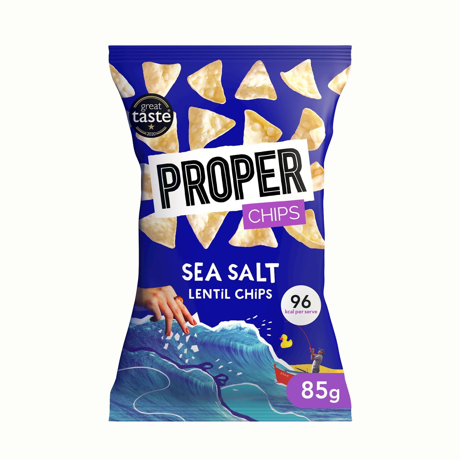PROPER - Sea Salt Lentil Chips, Vegan & Gluten Free Snacks, 85g (8 Packs) 4