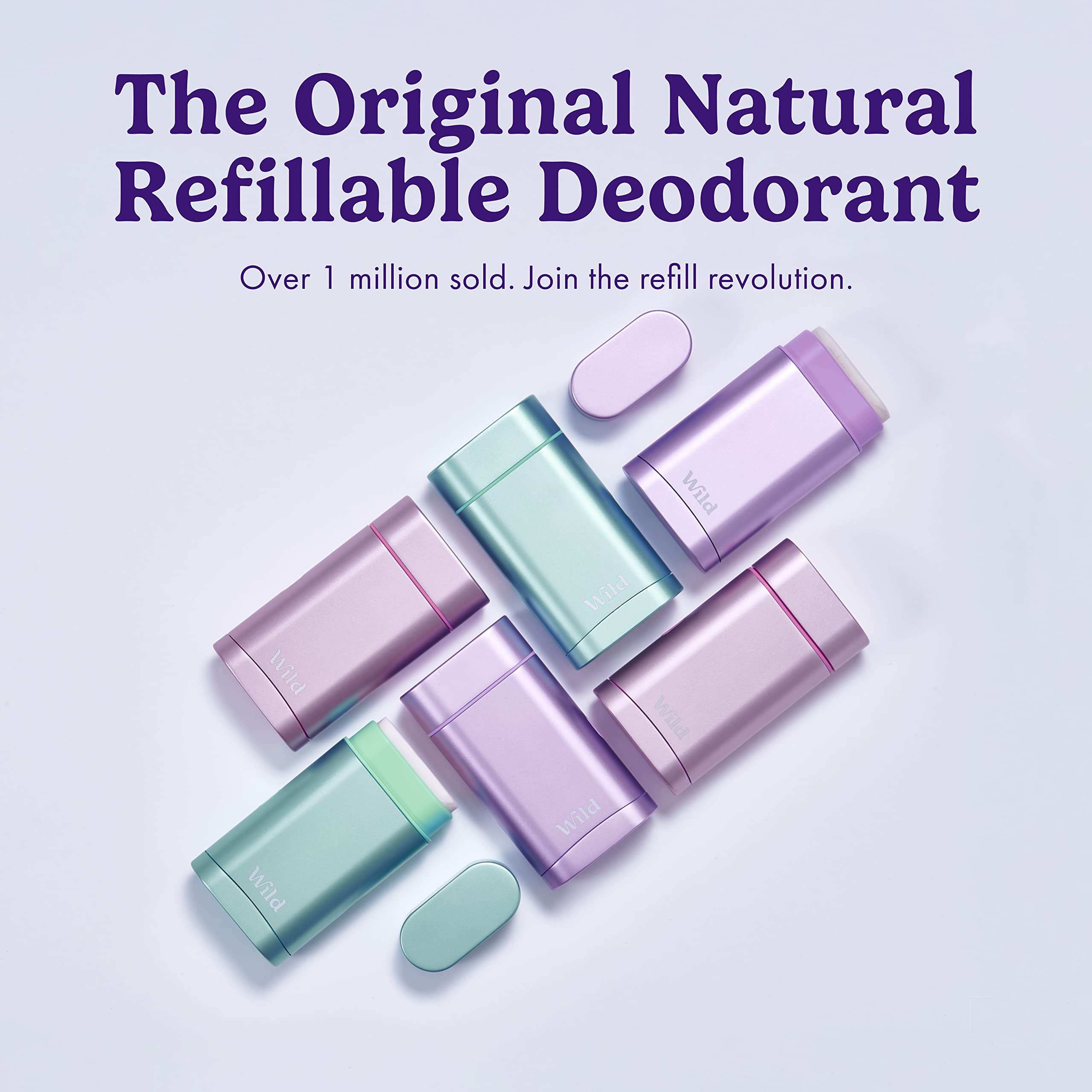 Wild Natural Refillable Deodorant - Coconut & Vanilla Scent | 24H Protection | Vegan 7