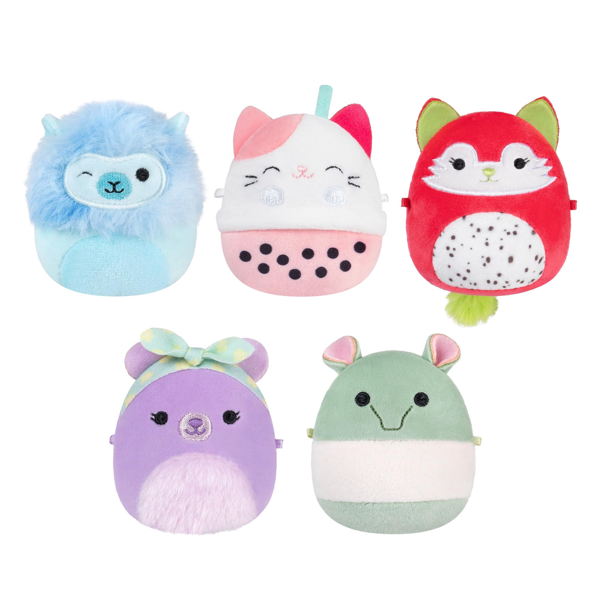 Squishmallows Micromallows 5-Pack Plush - Lavender Bear, Dragonfruit F