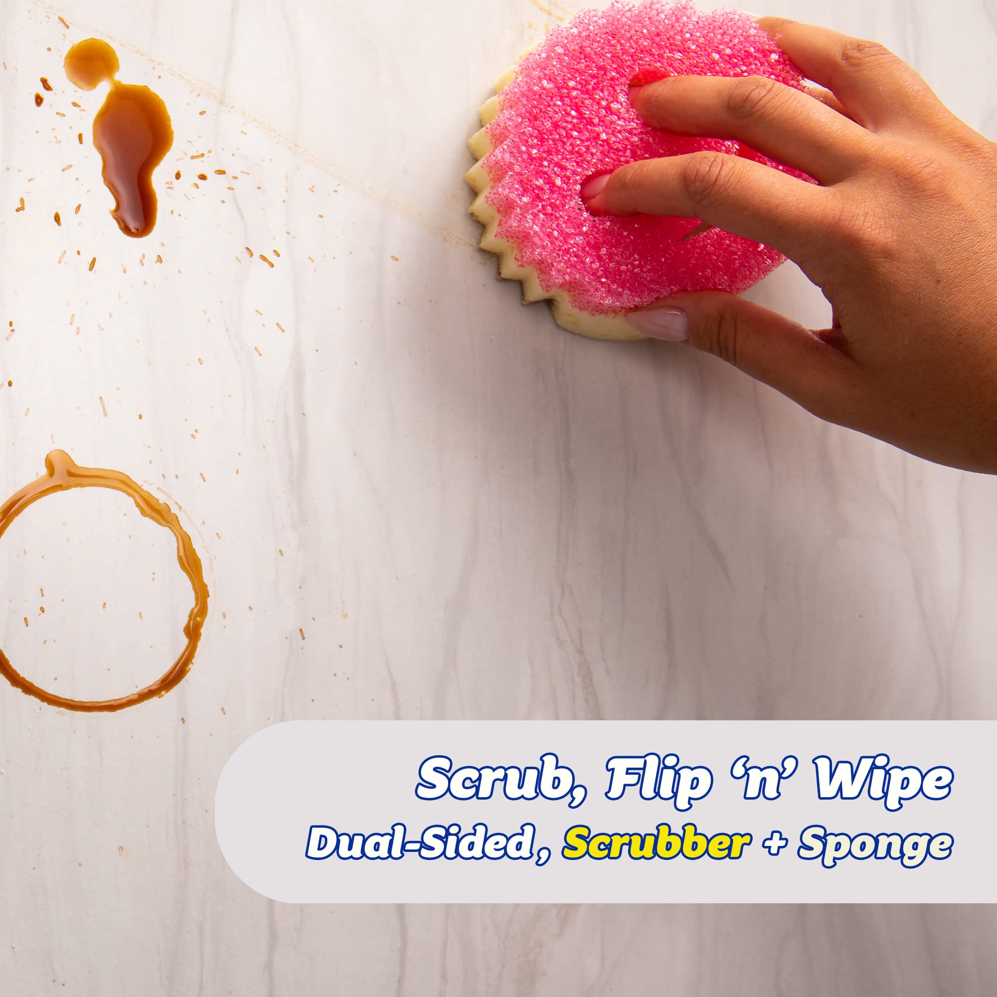 Scrub Daddy Scrub Mommy Dual-Sided Cleaning Sponges - Non-Scratch, Pink, 2 Pack 2