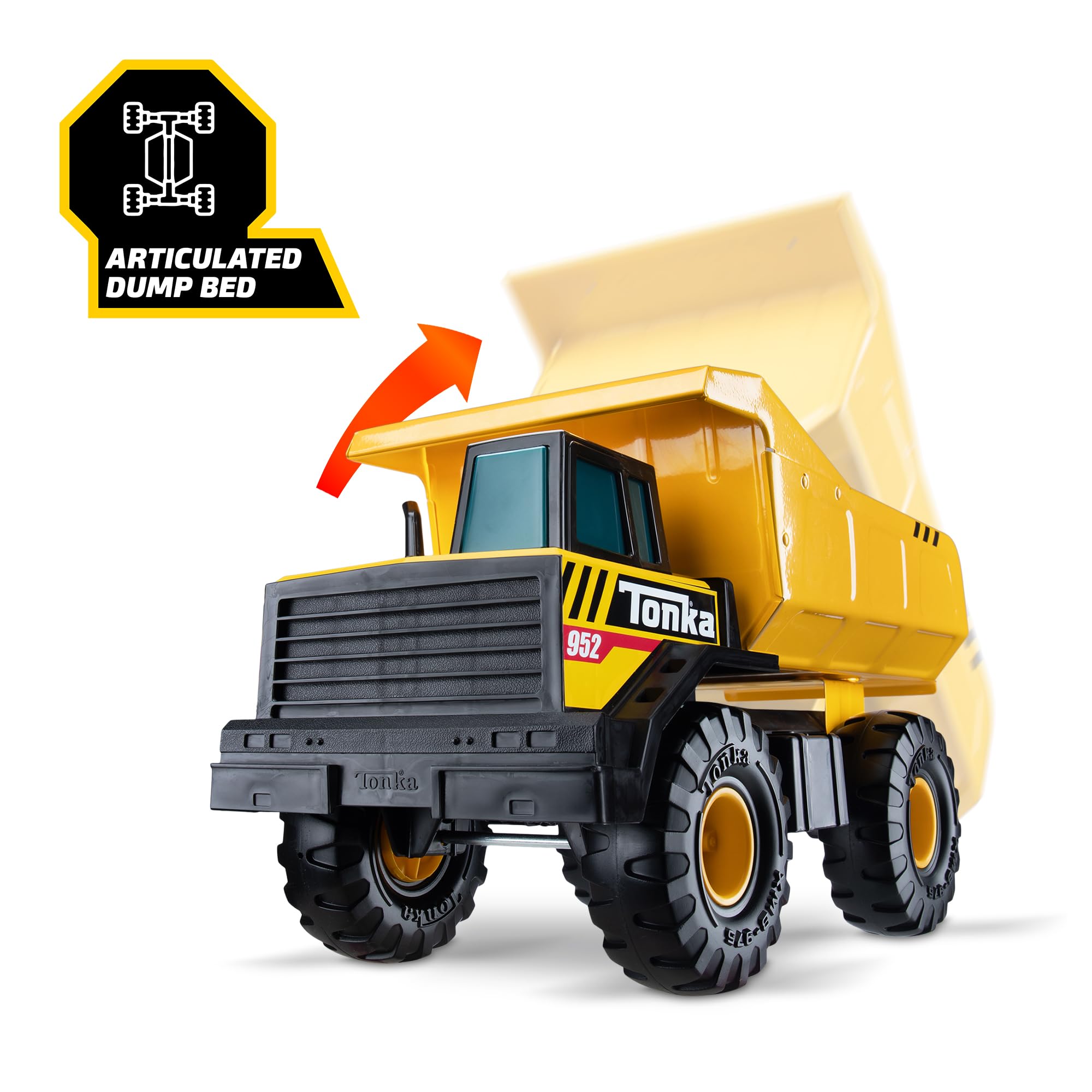 Tonka Steel Classics Mighty Dump Truck - Real Steel Construction Toy | Ages 3+ | Yellow 5