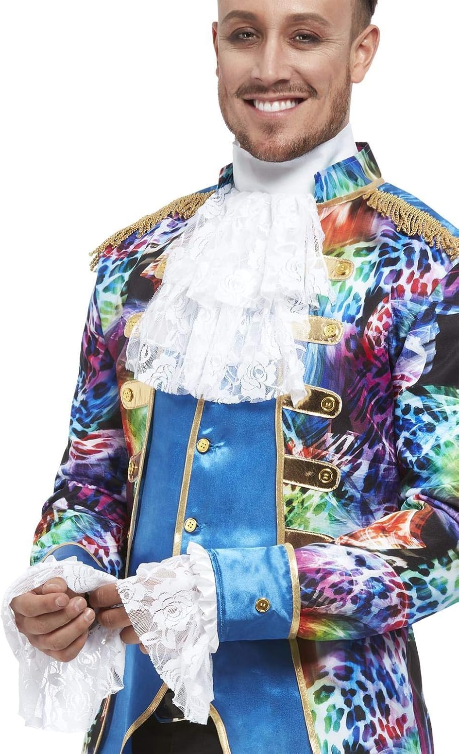 Smiffys Men's Cravat & Cuff Set in White 1