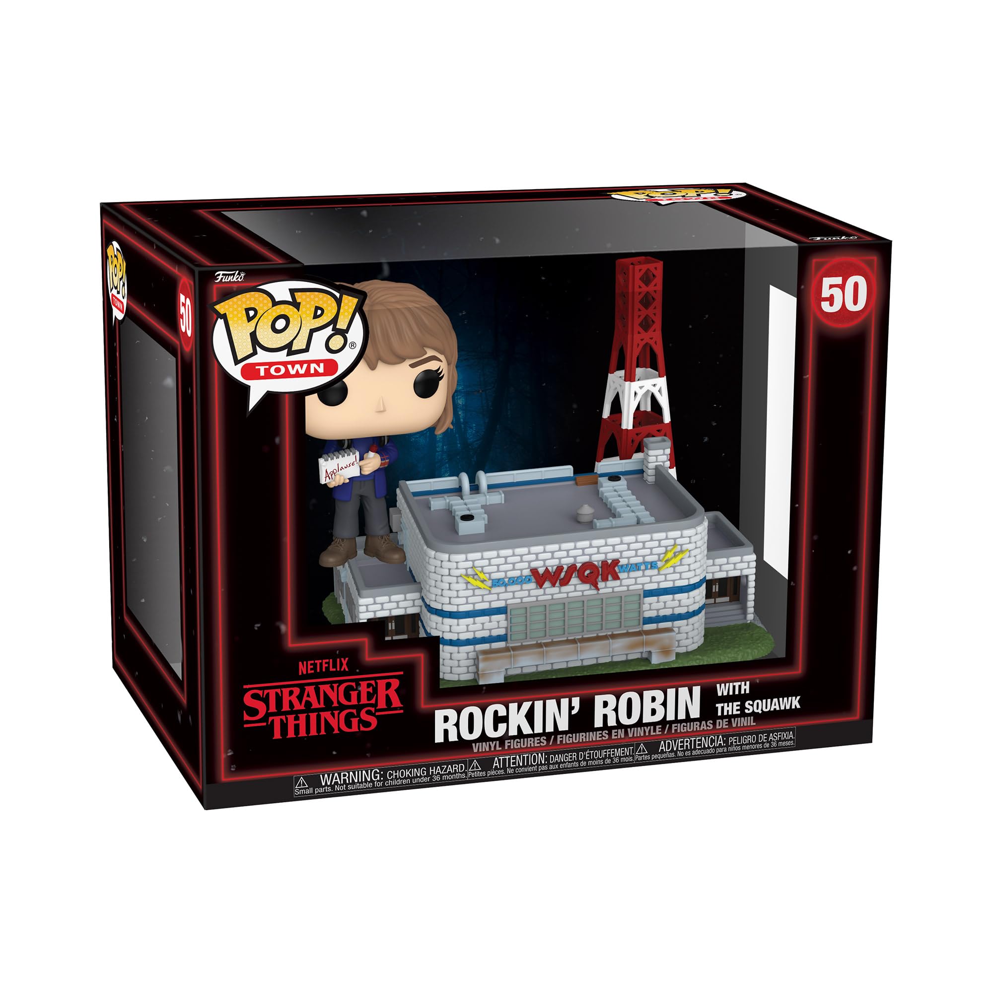 Funko Pop! Town: Stranger Things Season 5 - Rockin' Robin with The Squawk Vinyl Figure