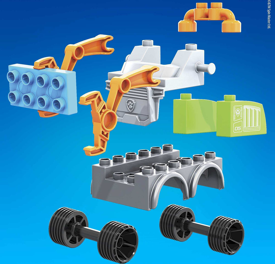 Mega Bloks Paw Patrol Rocky's City Recycling Truck Set - Building Playset for Ages 3+