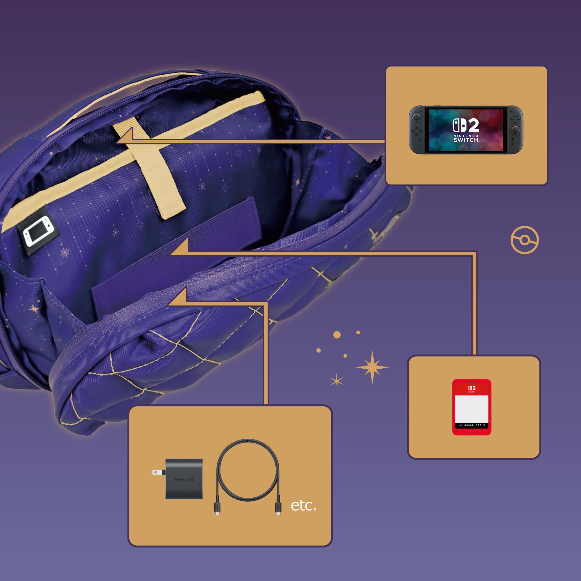HORI Puff Pouch (Umbreon and Espeon) - Nintendo Switch Accessory Kit 7