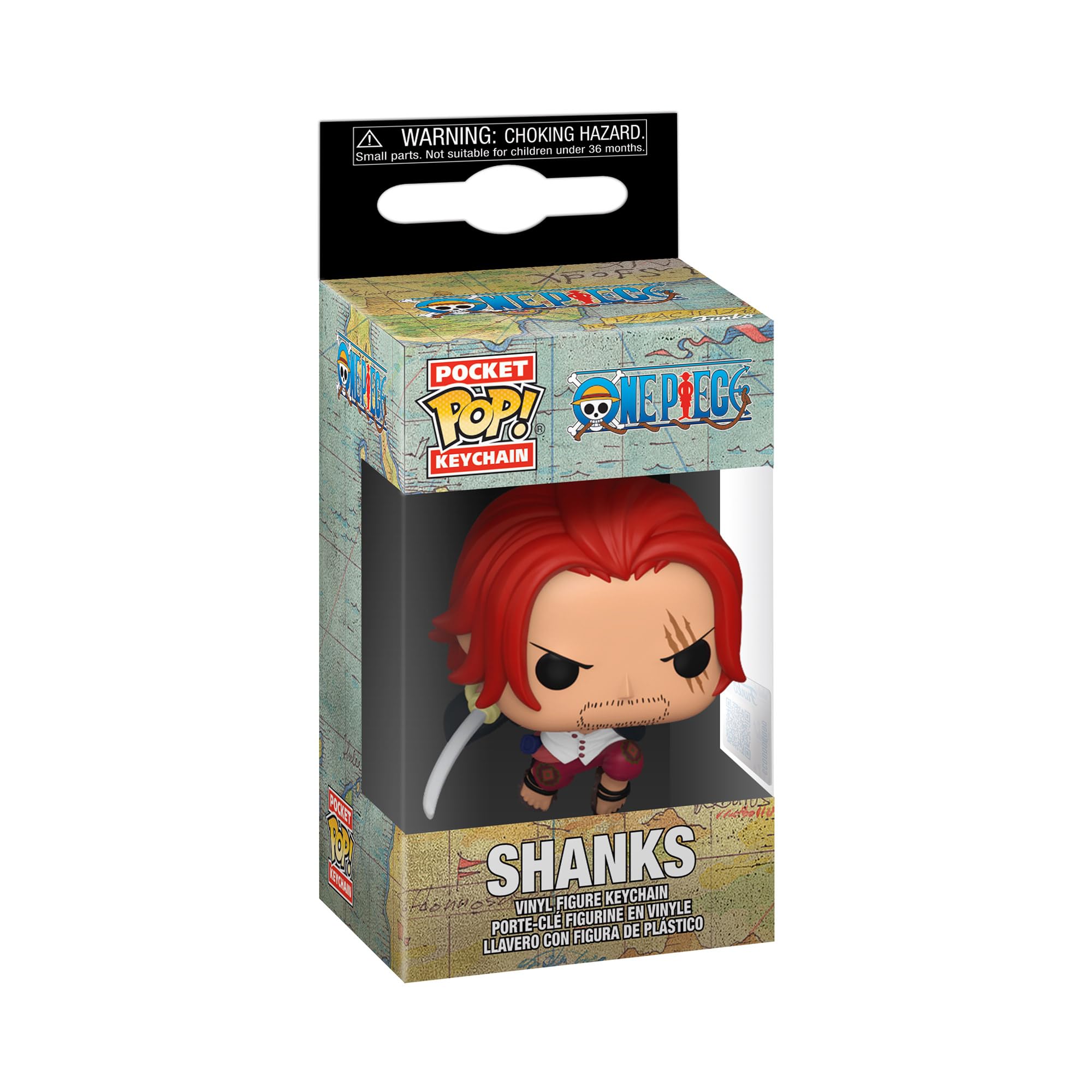 Funko POP! Keychain One Piece - Shanks Vinyl Figure | 4.63-in Tall | Multicolor 2