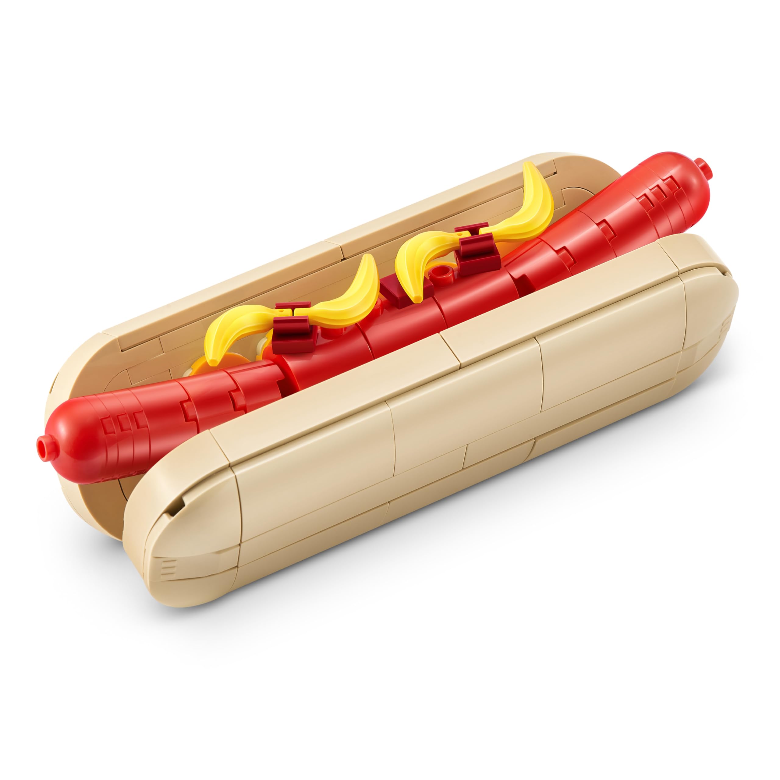 MAX Premium Snacks Building Bricks - Hotdog Collectible Mini Playset for Ages 3+ 4