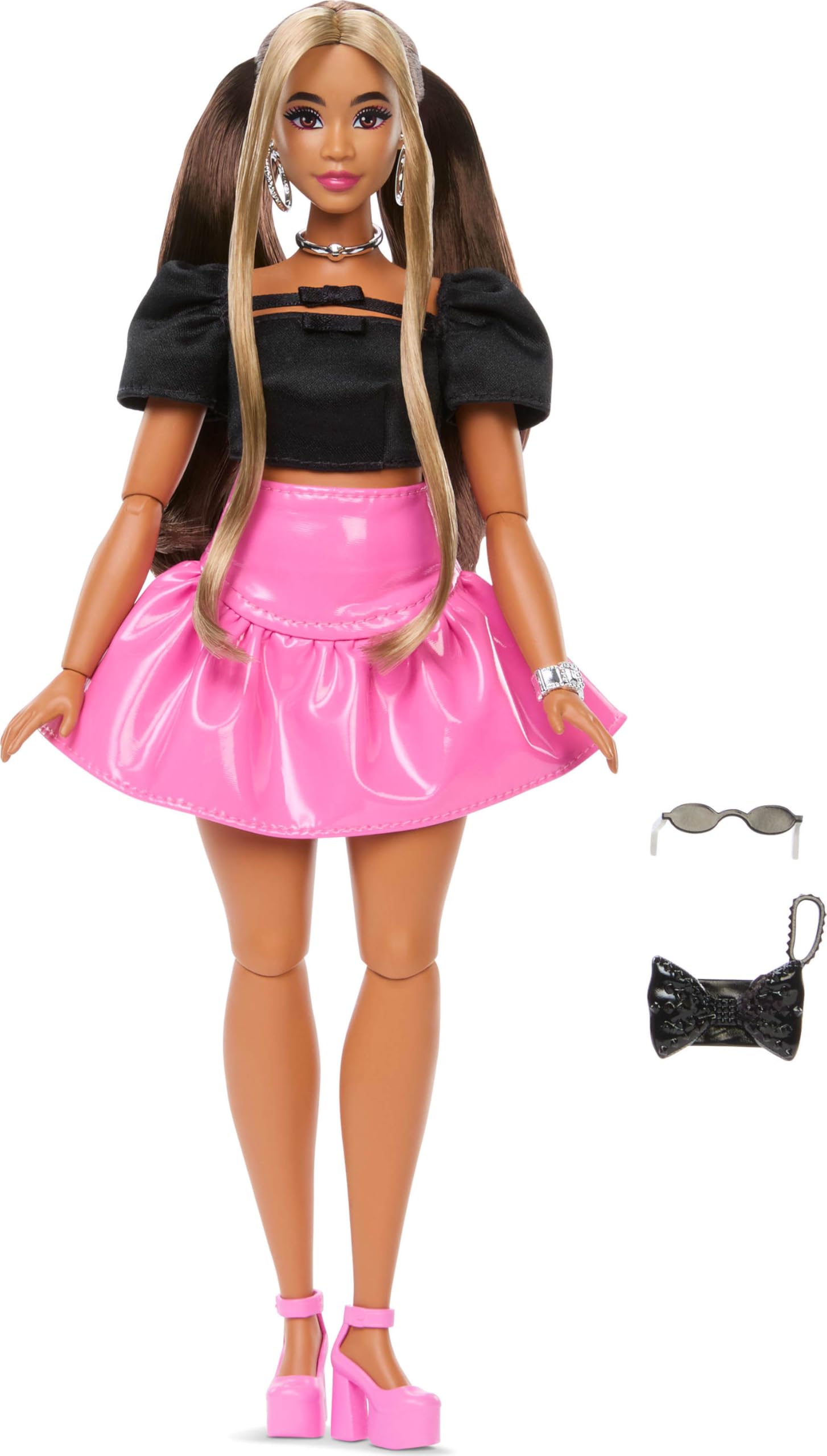 Barbie Deluxe Style Doll #16 - Barbiecore Pink Skirt & Black Crop Top | Ages 4+ | JJN74 5