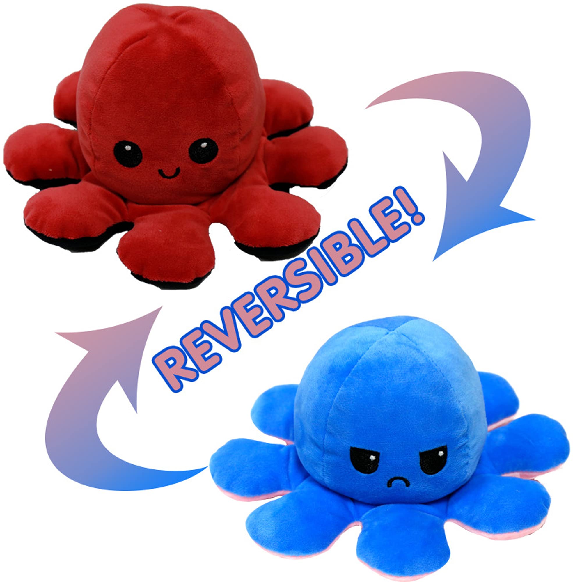 H Grossman Reversible Plush Octopus 20cm - Soft Stuffed Animal for Kids 1