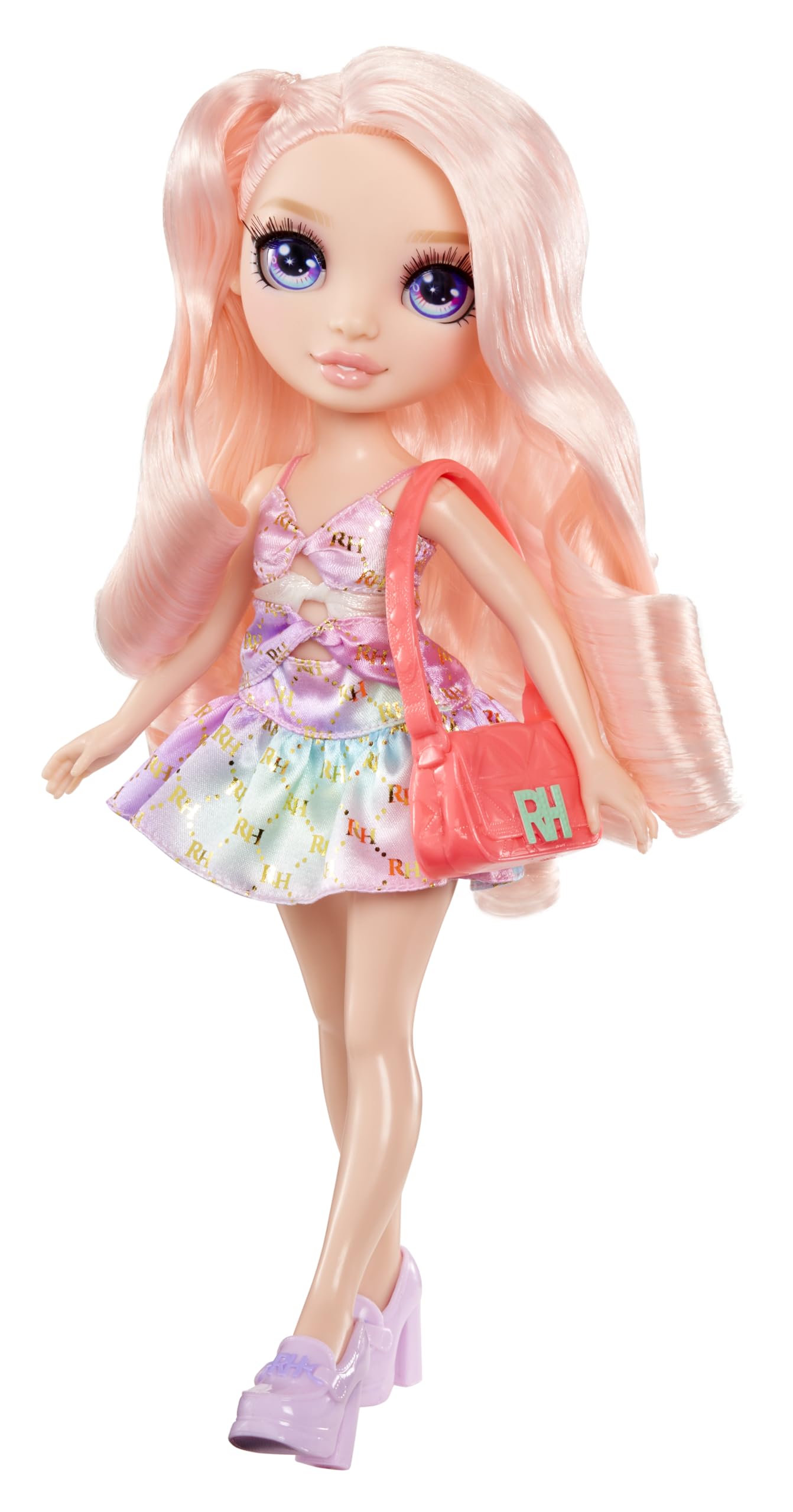 Rainbow High Bella Fashion Doll - 11-inch Posable Figure with Pink Outfit & Handbag | Ages 4+ 2