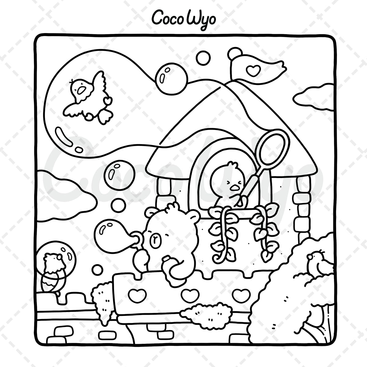 Coco Wyo Little Cuddles Coloring Book - Cute Animals for Teens & Adults | Paperback 5