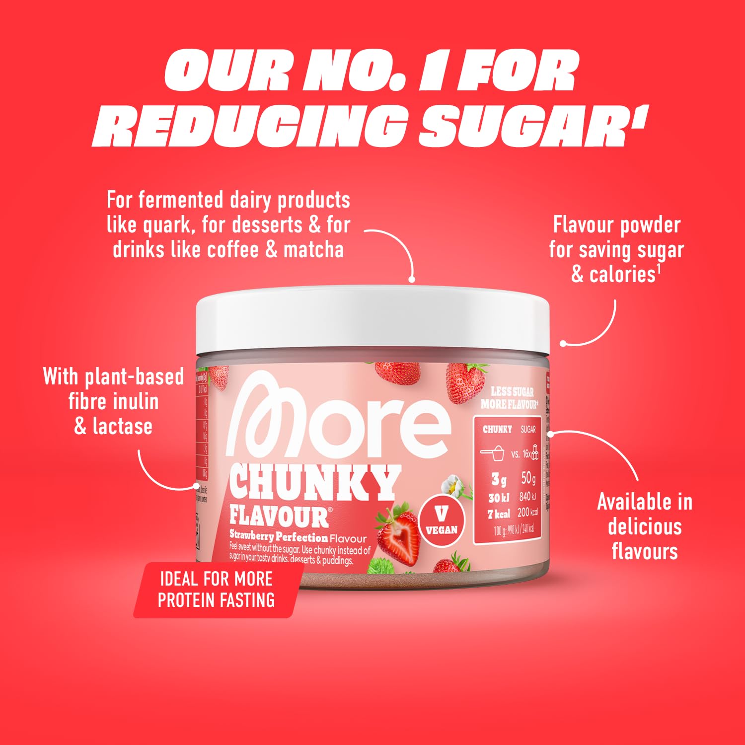 MORE NUTRITION Chunky Flavour - Pistachio White Chocolate | 150 g Powder 2