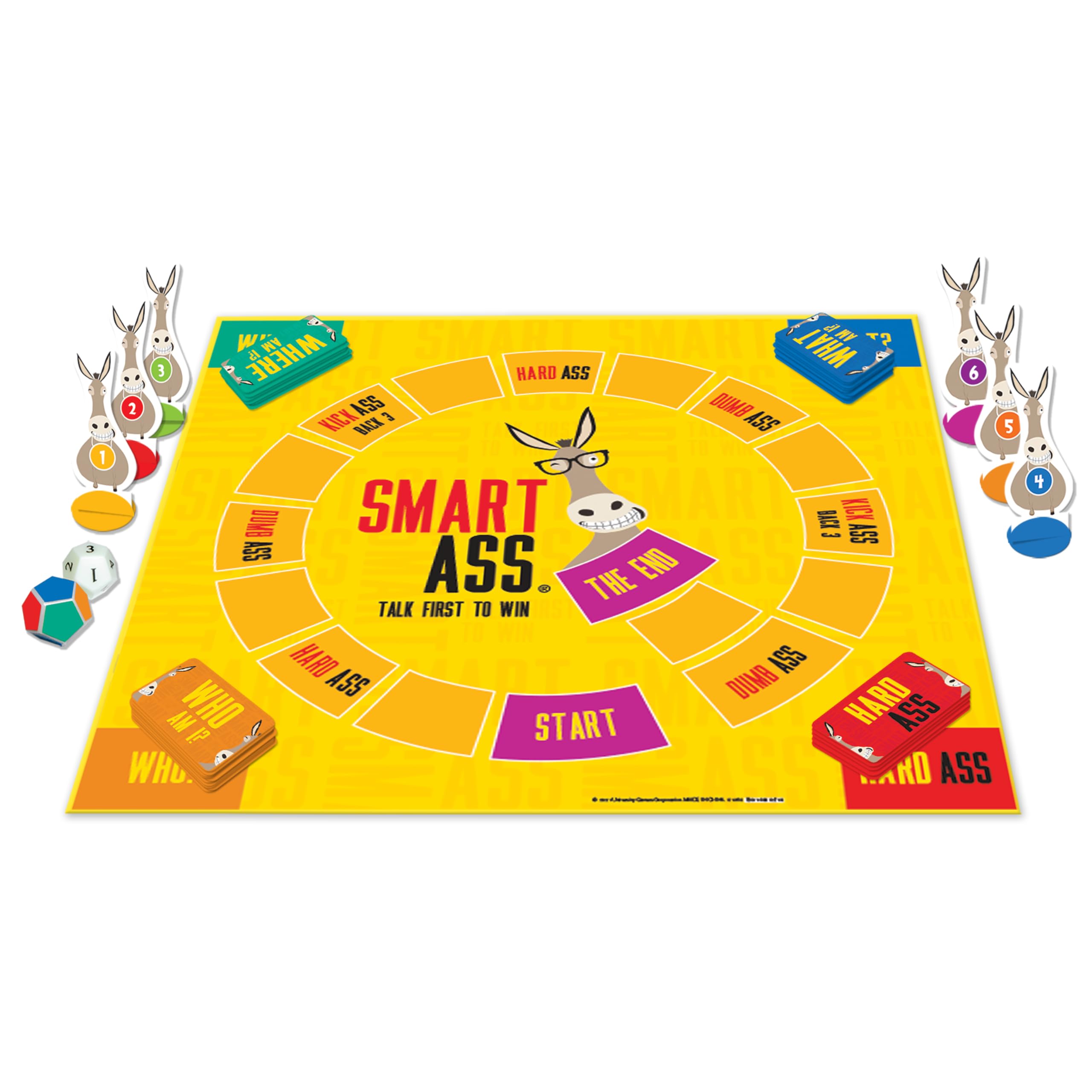 University Games Smart Ass Board Game | Ages 12+ | 2-8 Players | New Questions Edition 5