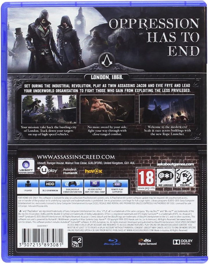 Assassin's Creed Syndicate - PS4