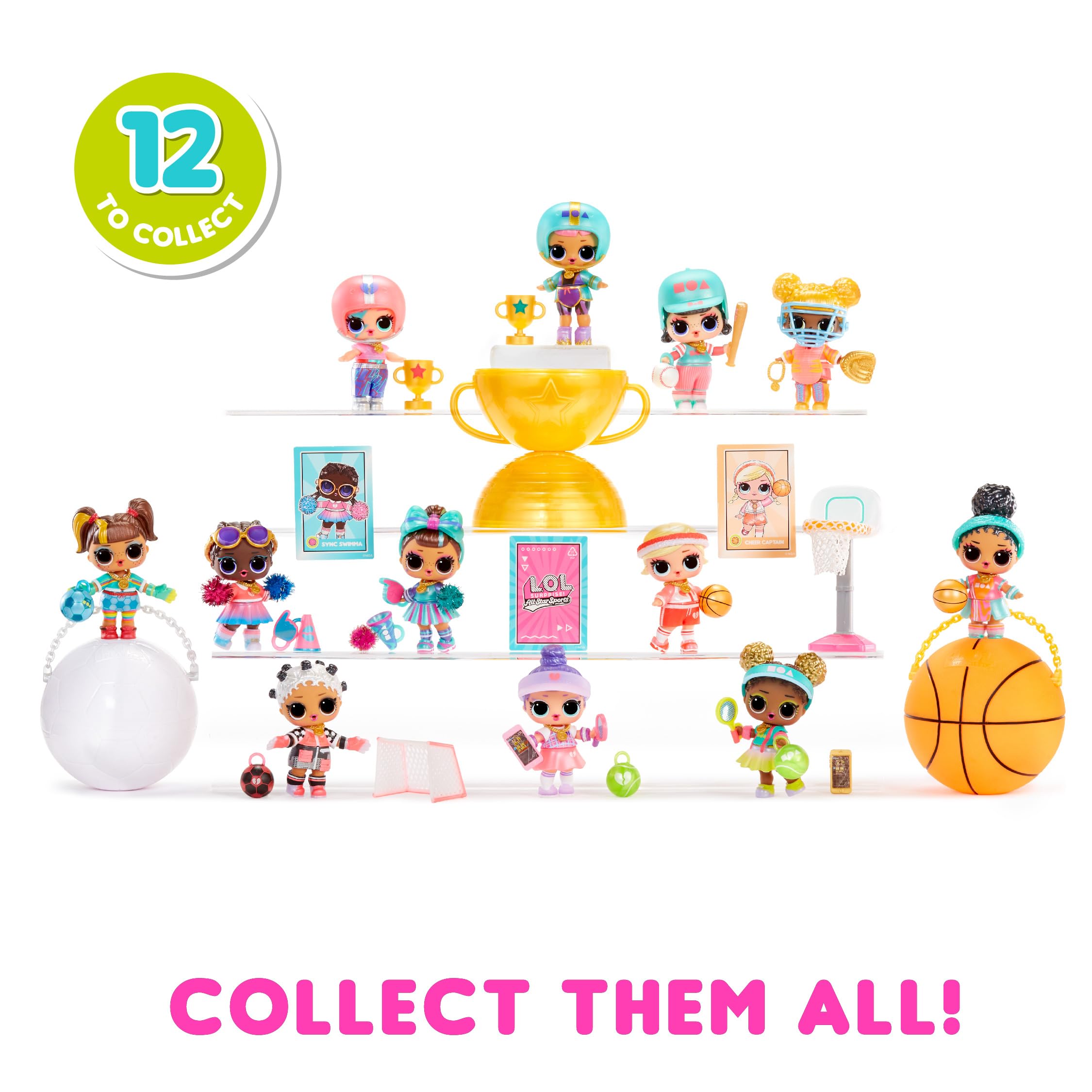 L.O.L. Surprise! All-Star Sports Vault Collection Tots - 12-Piece Doll Set with Accessories 3